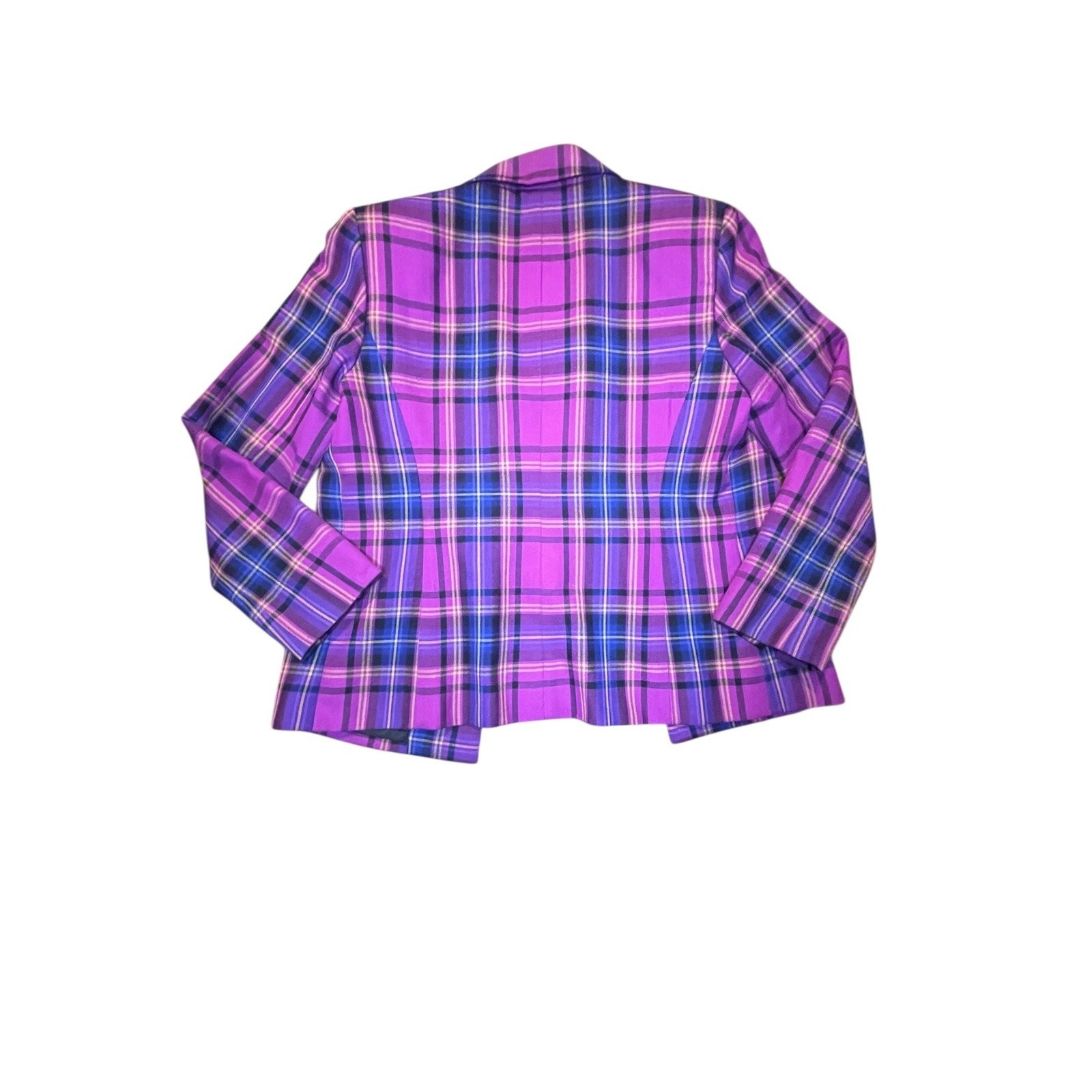 Kasper Pink Plaid Women’s Blazer 8P Library Academia Office Preppy Vintage