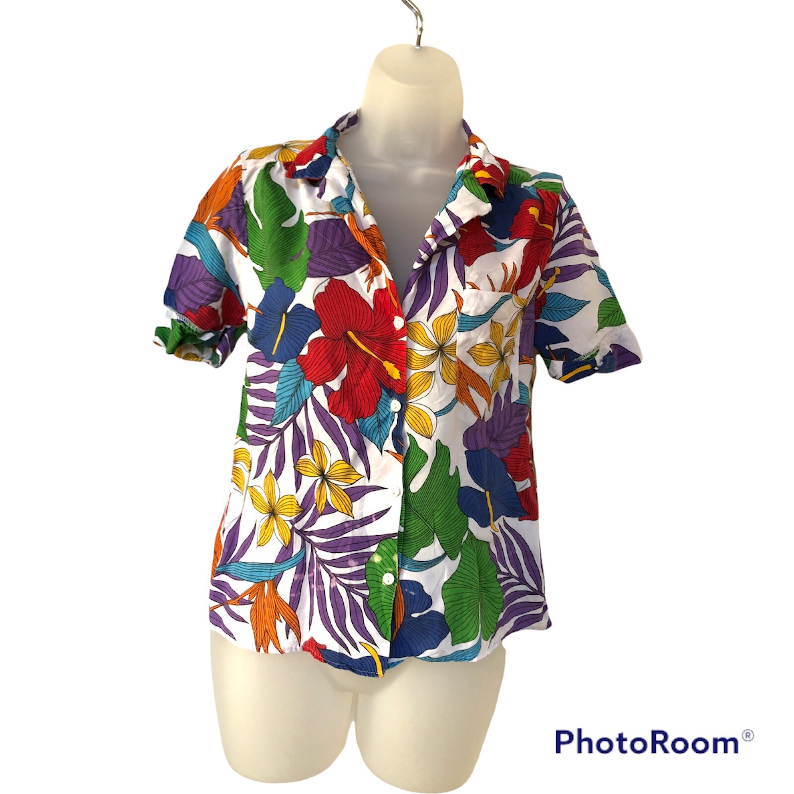 Vintage Thats It! California Button Up Hawaiian Hibiscus – Size Small