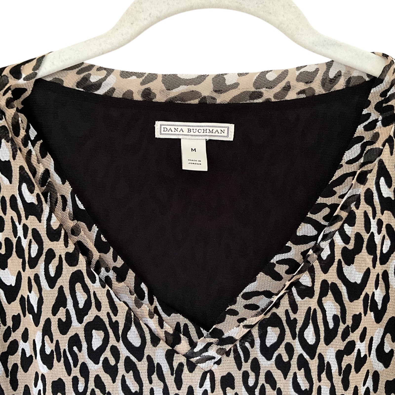 Dana Buchman Leopard Print Blouse: 90s, Y2K