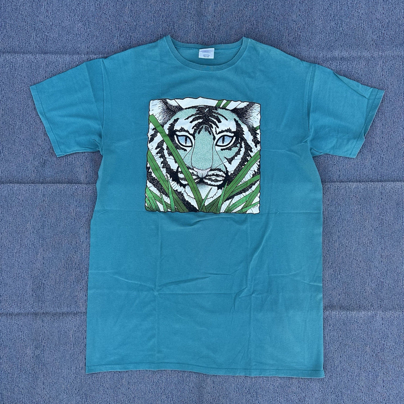 PJ Ash 1999 O/S T-Shirt Dress Tiger Vaporwave Memphis Group Rousseau Hot Gyal
