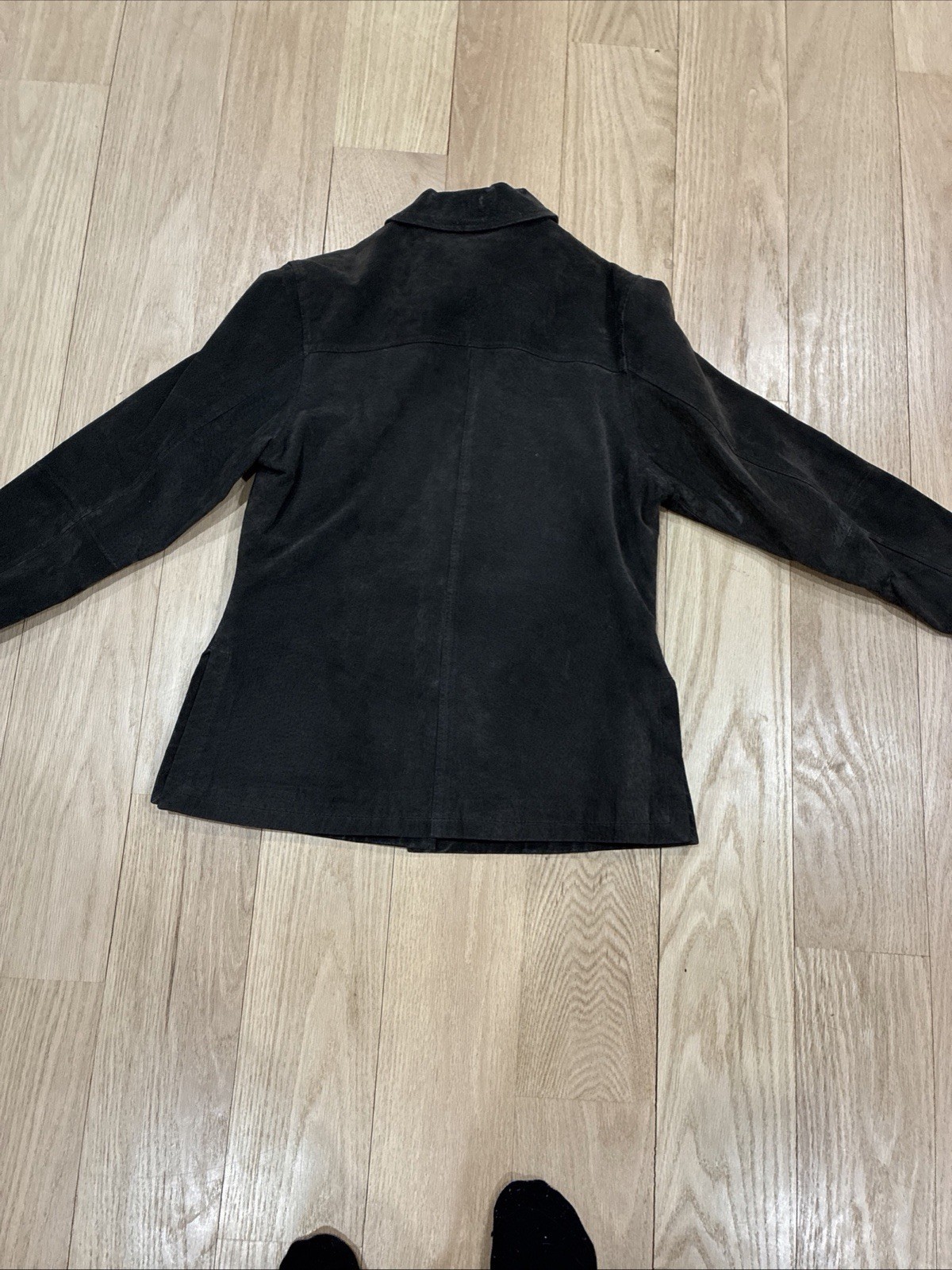 XOXO 90s Vintage Suede Jacket Women M Brown Button Front Lined Retro Grunge Wear