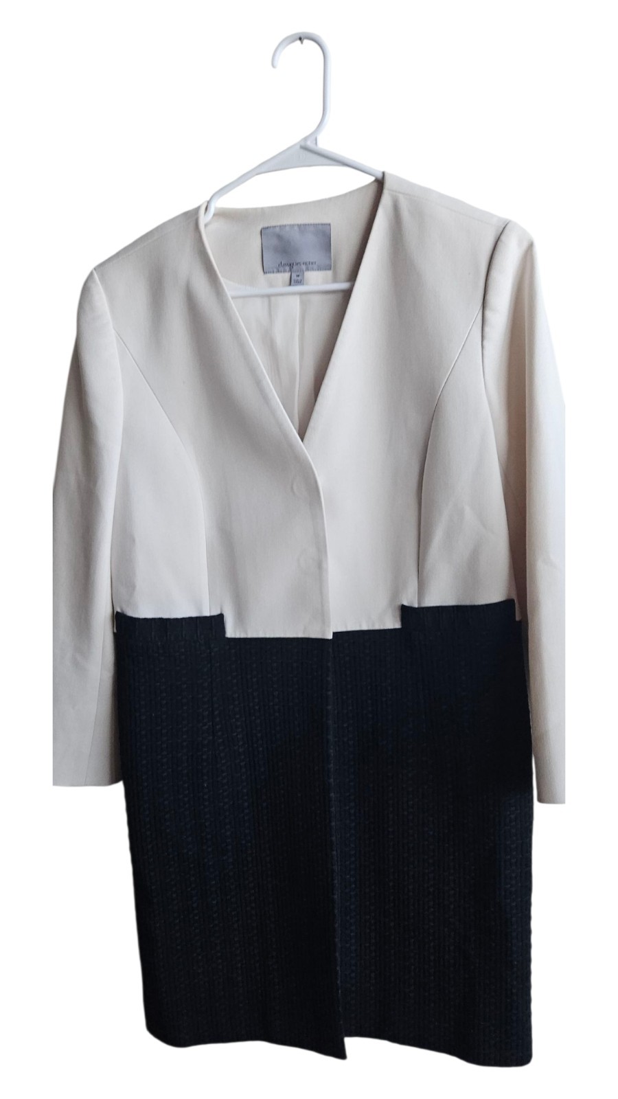 Women’s Classiqes Entier Black and White Jacket Preppy Feminine Blazer Size M