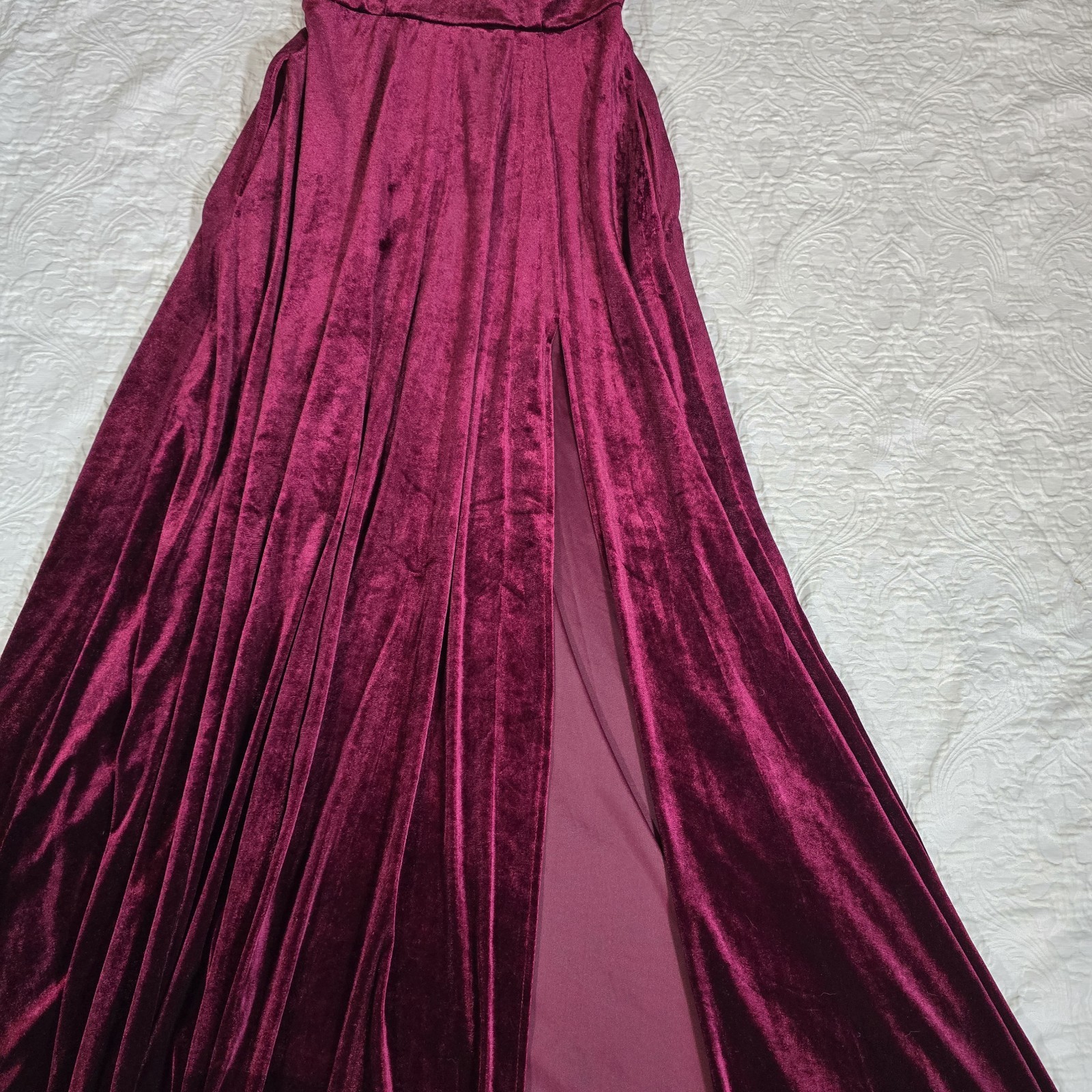 Vtg Velvet Formal Dress Empire Waist Sz Med Long Whimsigoth Vampire Romantic