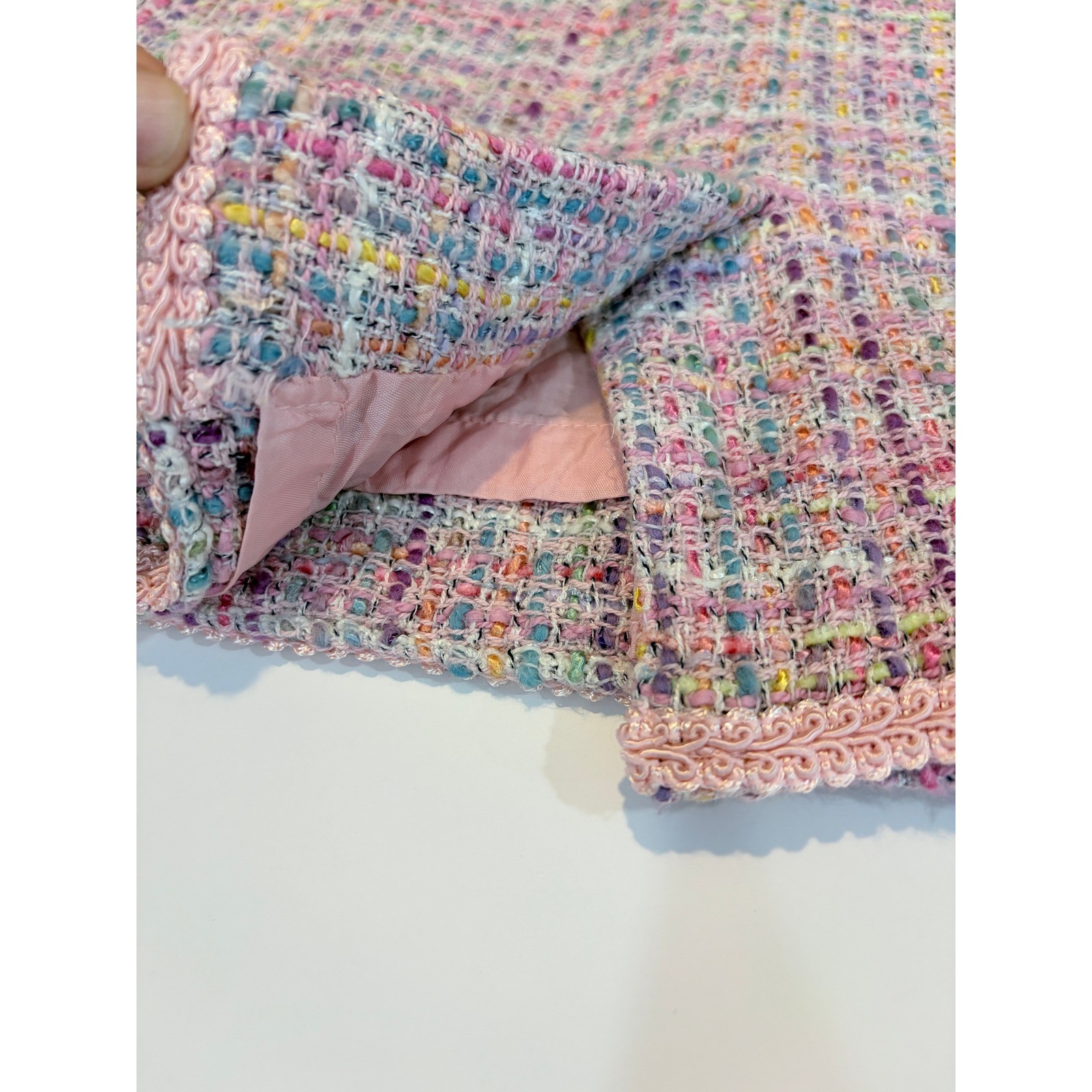 Vintage B Field Pastel Tweed Skirt Pink Multi Mini 2 XS/S