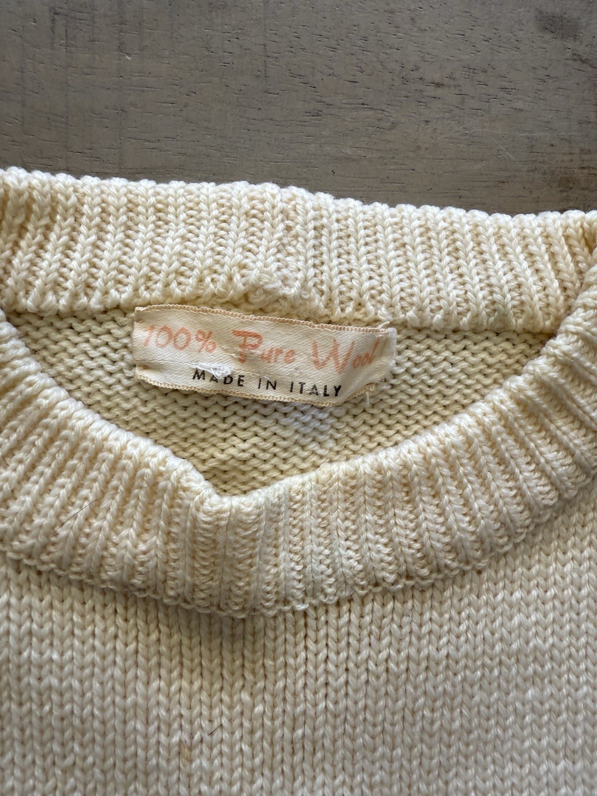 Vintage Pure Wool Made In Italy Argyle Sweater Size S Measurements