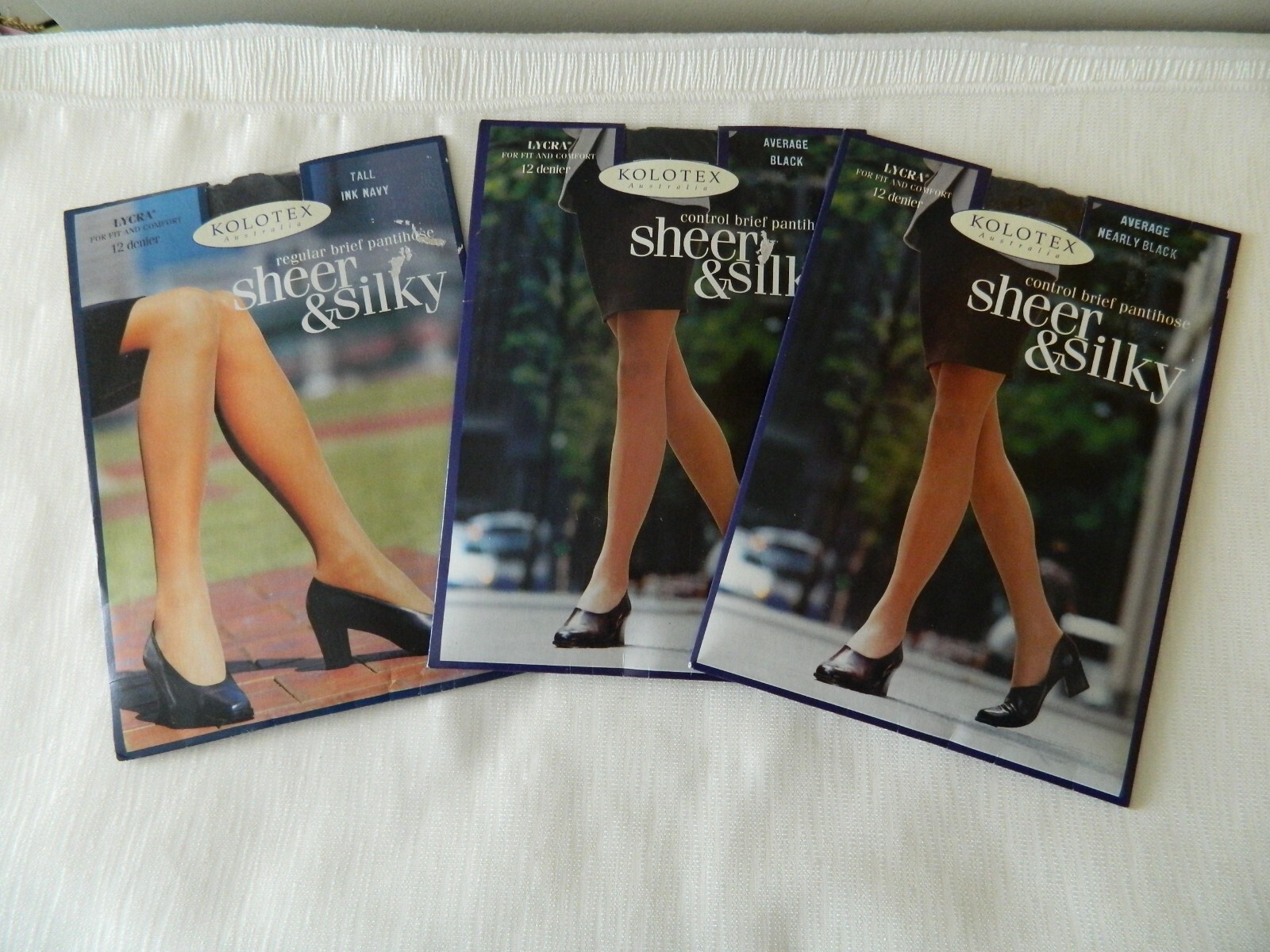 KOLOTEX Pantihose SHEER & SILKY Lycra Nearly Black Ave,Black Ave,Ink Navy Tall