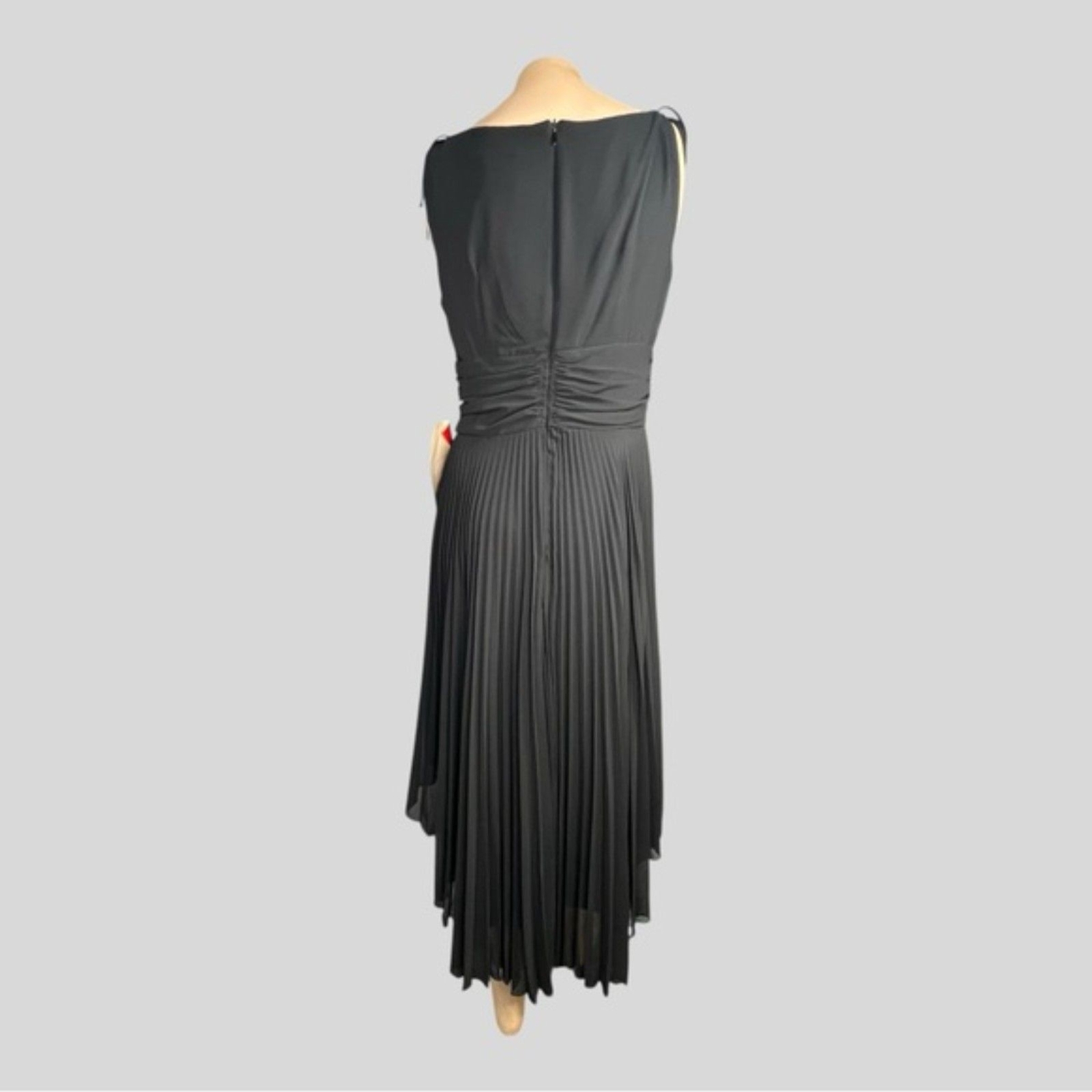 Vintage D.J. Summers Little Black Pleated Dress – Size 8
