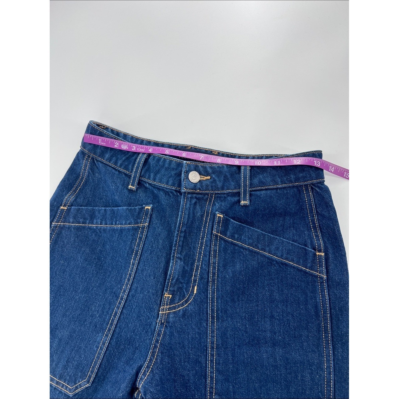 Veronica Beard Dylan High-Rise Straight Cuffed Jeans Chic Classic Staple Capsule