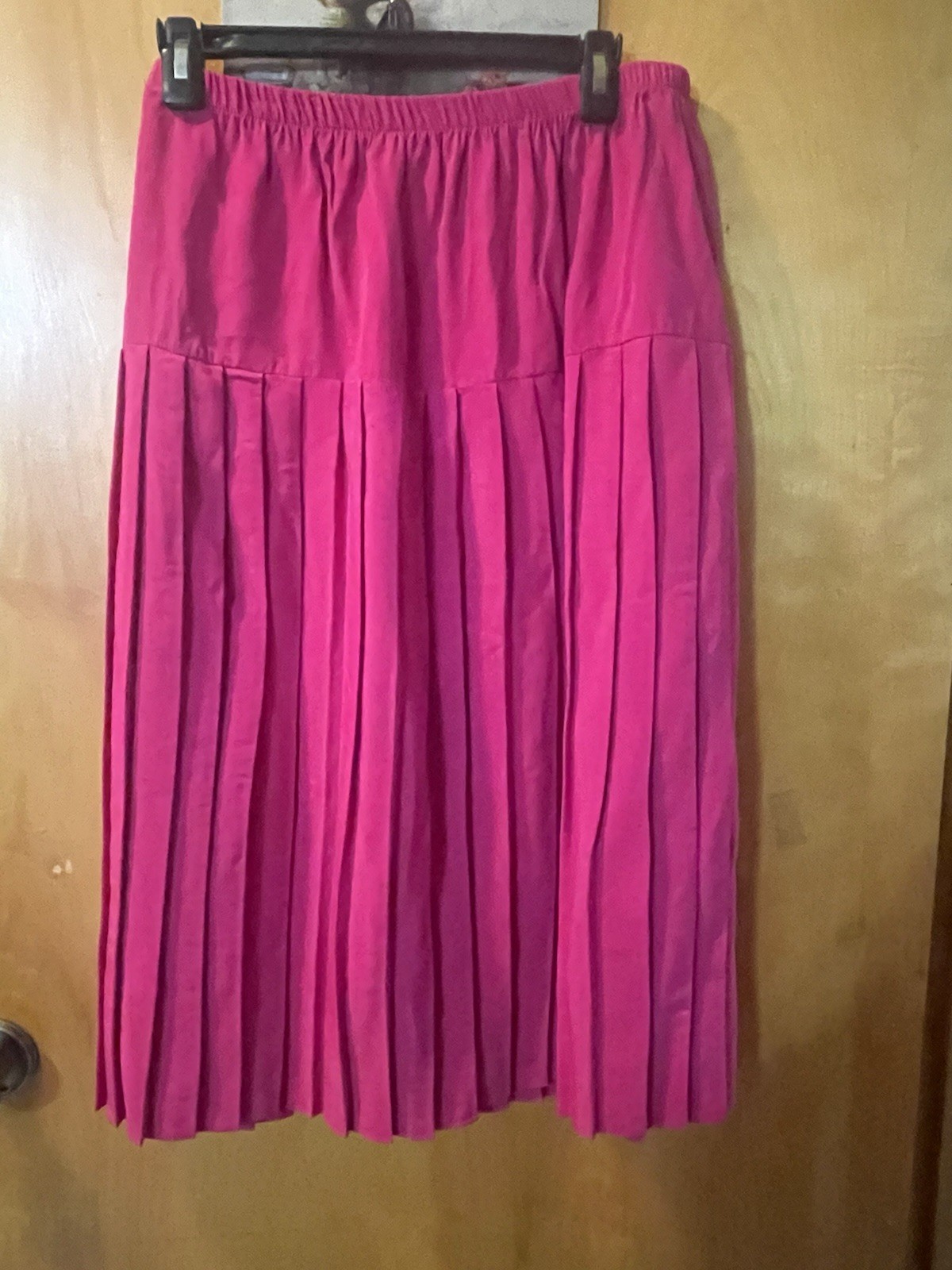 vintage POSITIVE INFLUENCE pink pleated skirt set women 20W 2X short sleeve