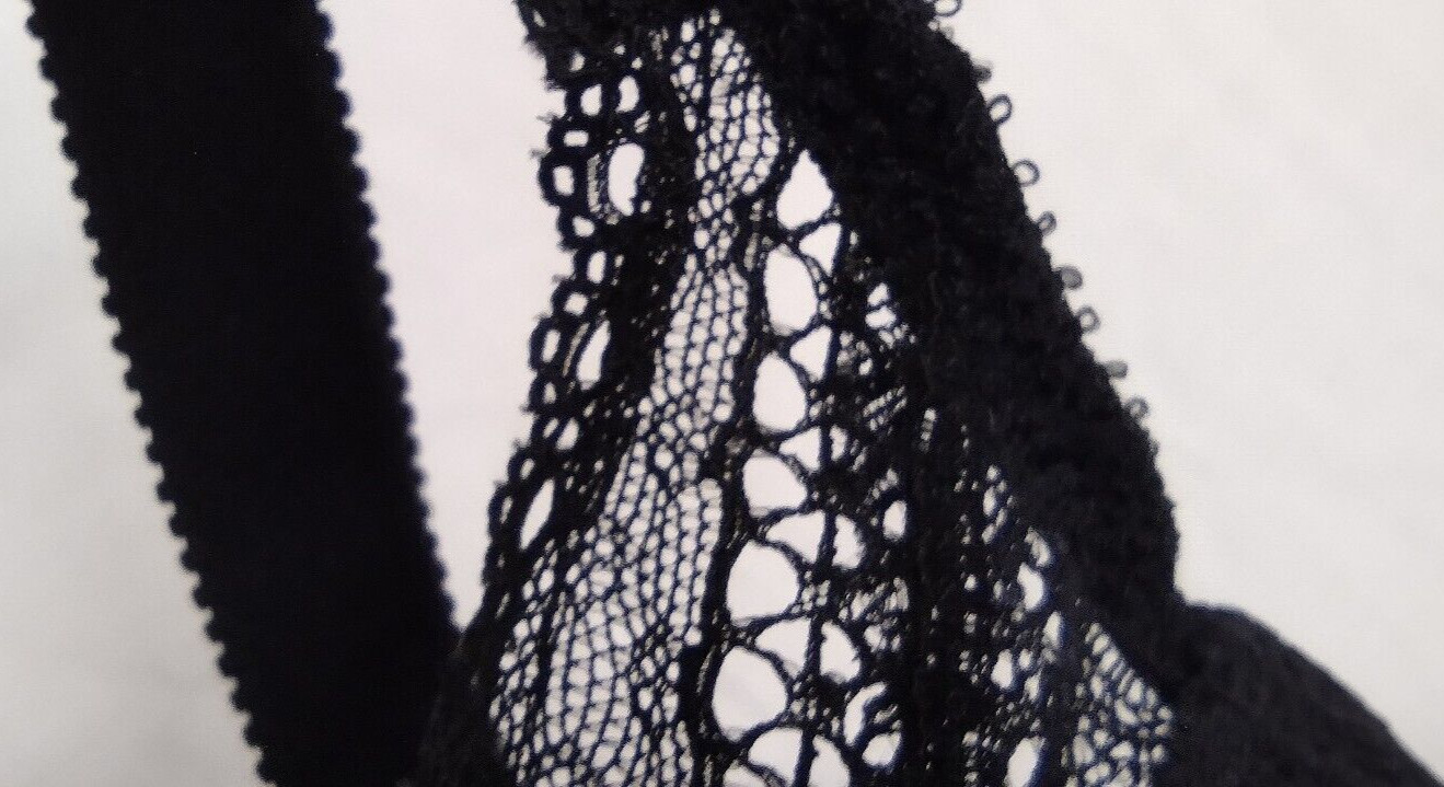 Chantelle Bra 34 DDDD Black UK 34 Fine Lace Cup Sexy Bra EUR 75 G FINE MATERIAL