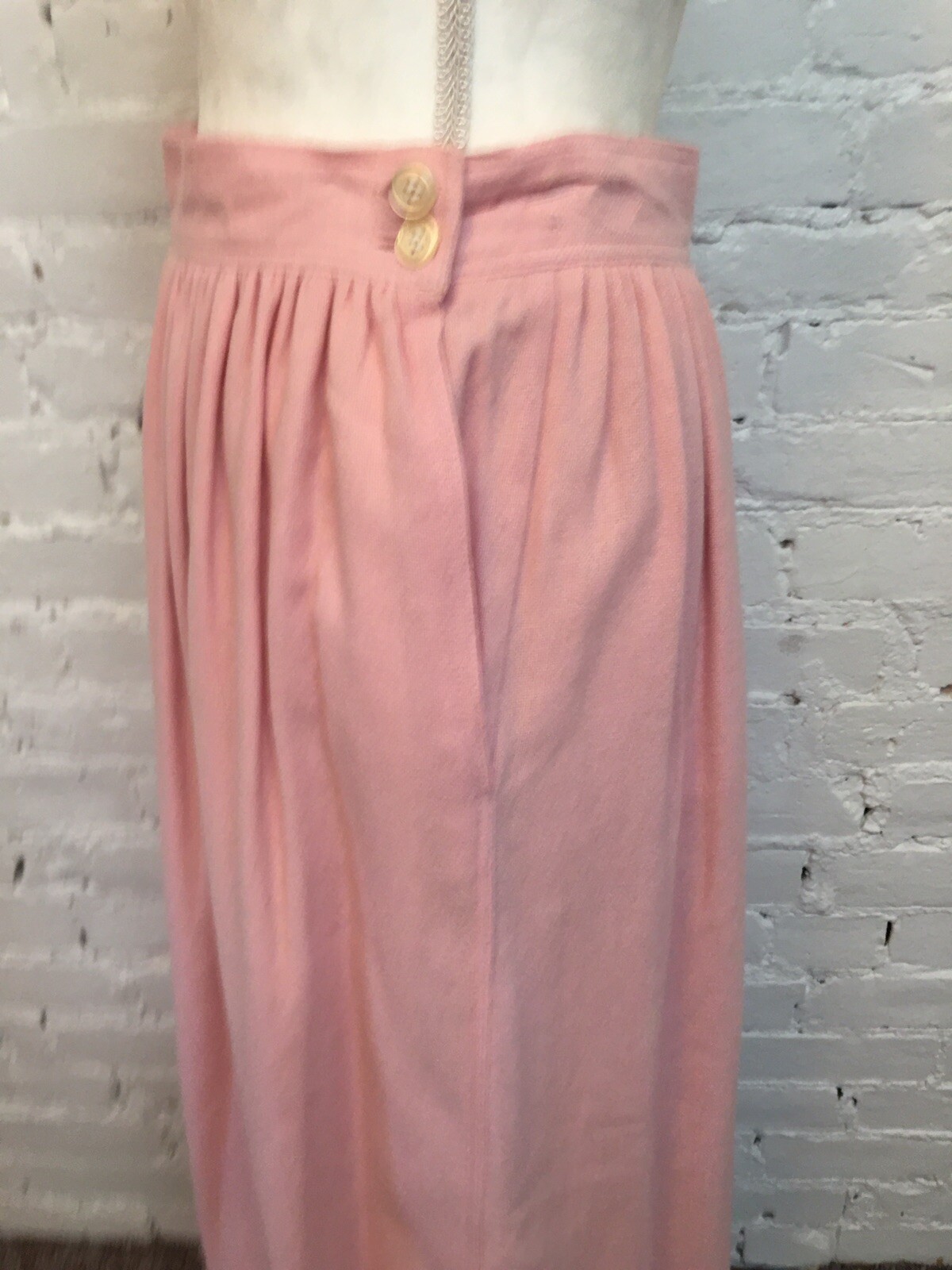 Calvin Klein vtg 80s angora blend maxi skirt pink size 10 fits 6