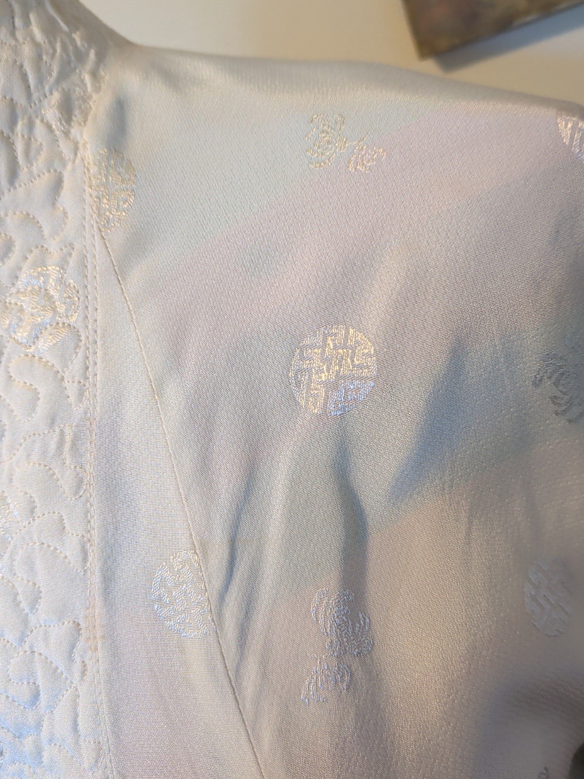 Vintage Reversible Gold/Cream Brocade Asian Style Blazer Evening 36