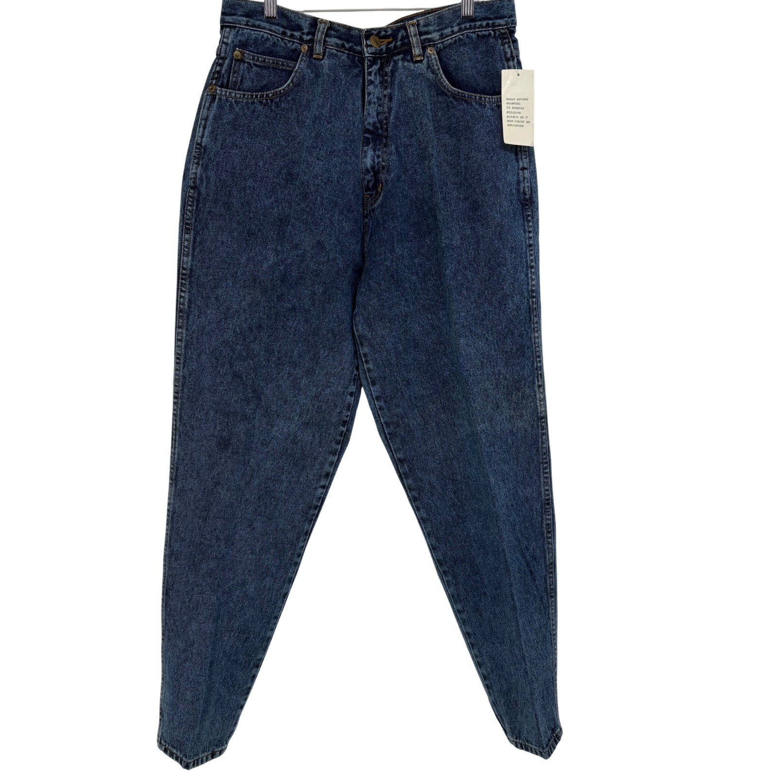 Stefano World Wide Vintage 90s High Waisted Mom Jeans Dark Wash Tapered Size 18