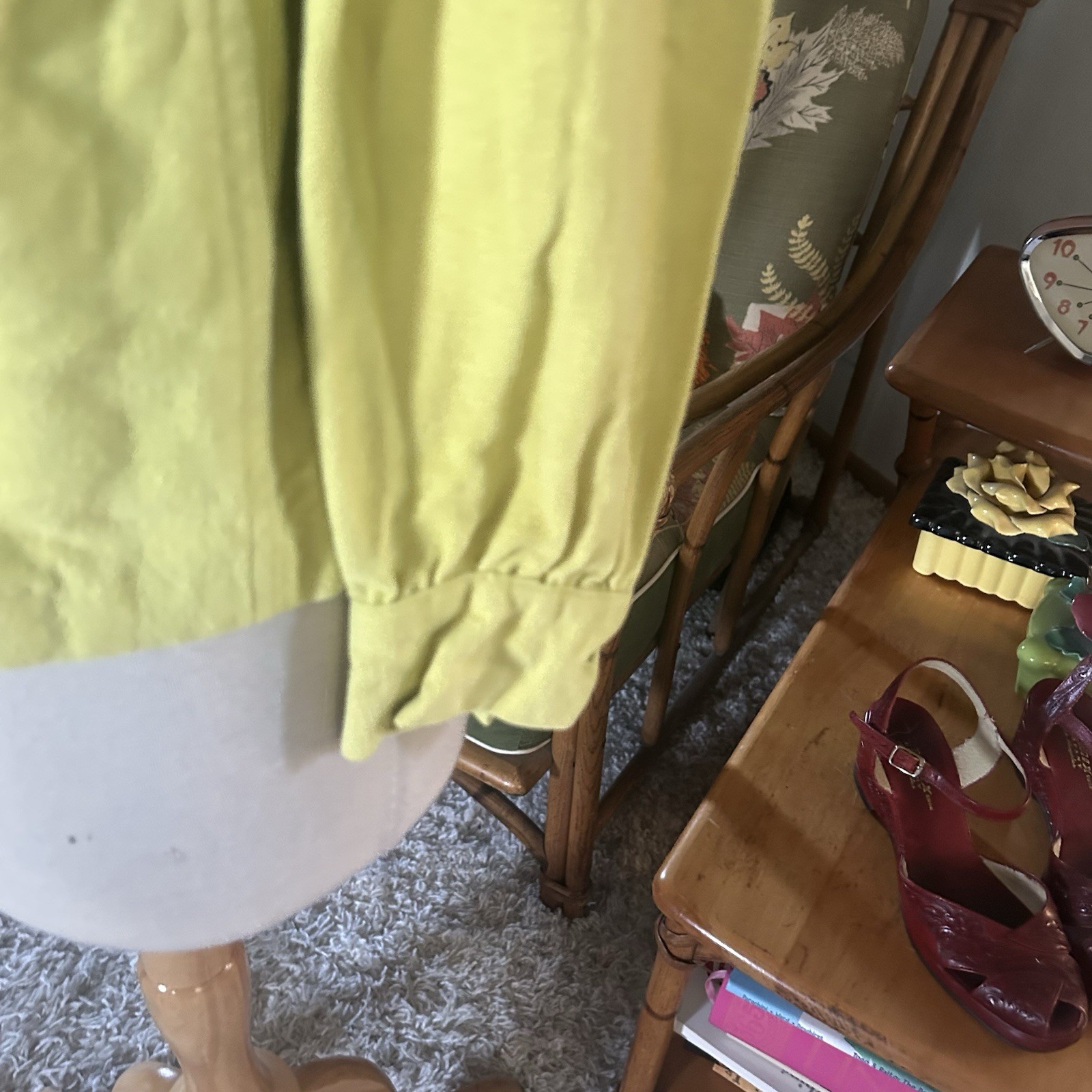 Vintage 1940s Suit Set | Jacket | Skirt | Chartreuse Green | S M | 40s