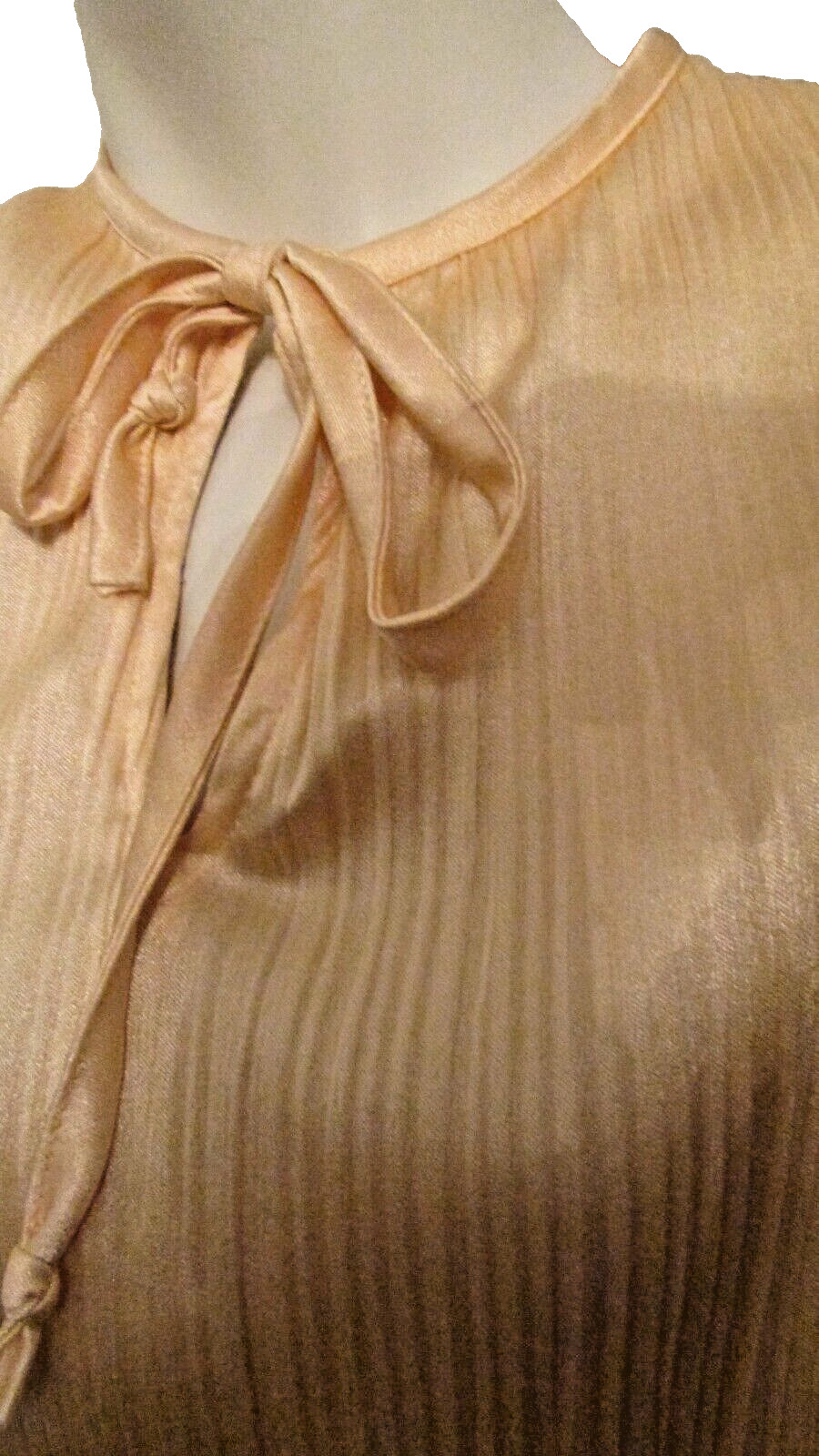 70’s Sue Brett Pleated Blouson Keyhole Disco Dance Clubwear Dress 7/8 USA made