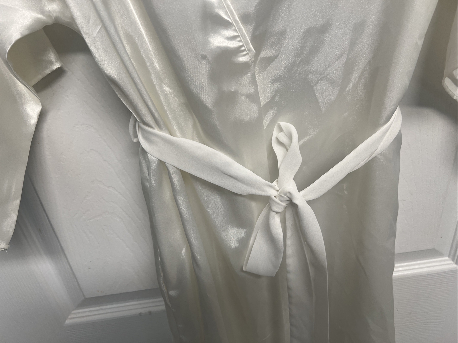 Intimo Amore vintage white satin beaded wedding nighty set Size S