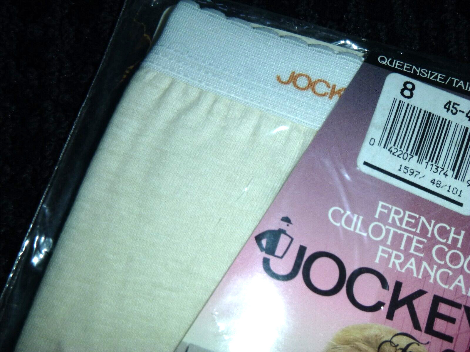 Vtg 1990 Jockey For Her French Cut Cotton Panties Underwear Sz 8 Off WHite