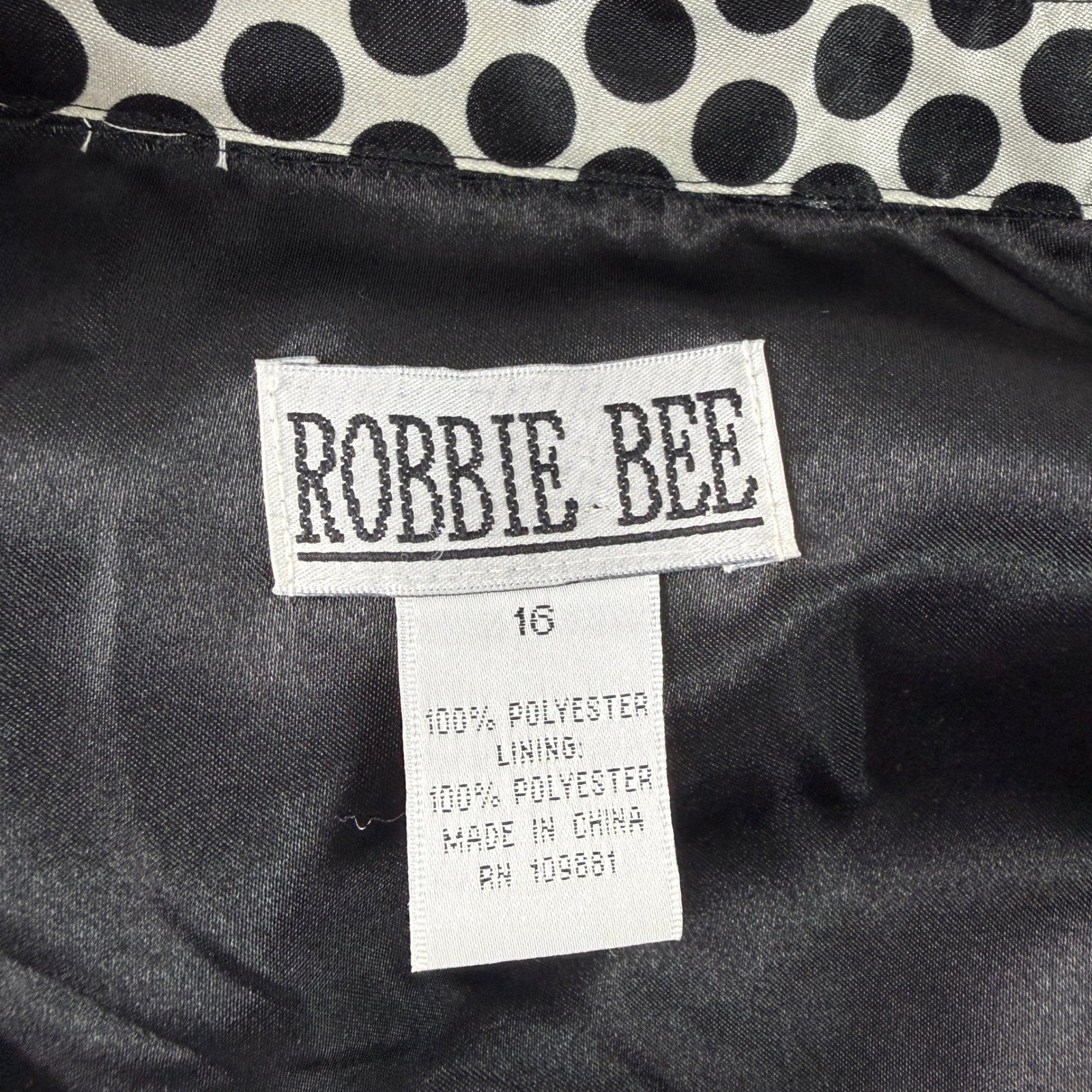 Robbie Bee Vintage 90s Y2K Polka Dot Midi Slip Dress Plus 16 XL Satin Retro