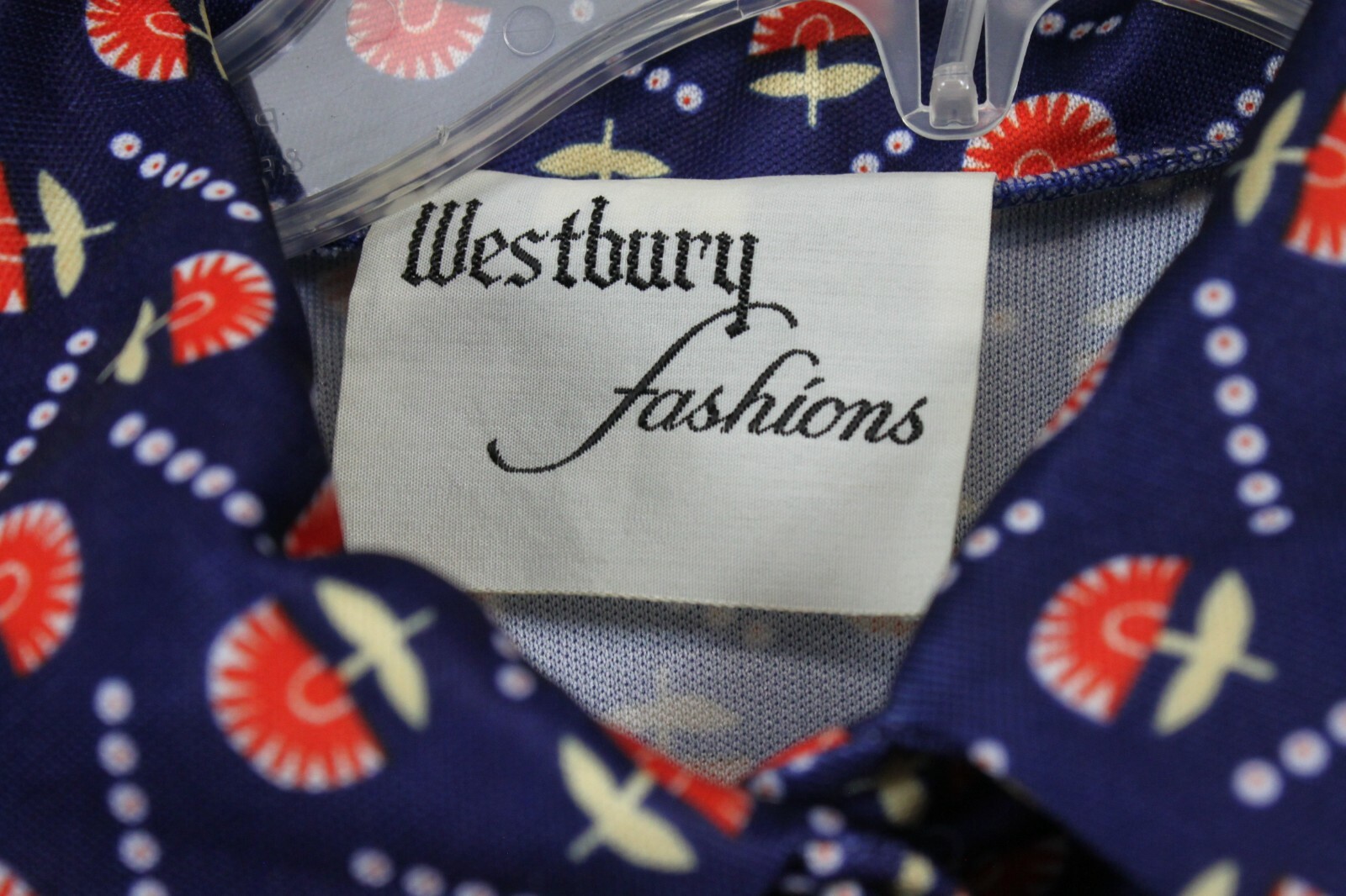 Vtg Westbury Fashions Dress Button Up Secretary Polyester Modest Retro Mod 16