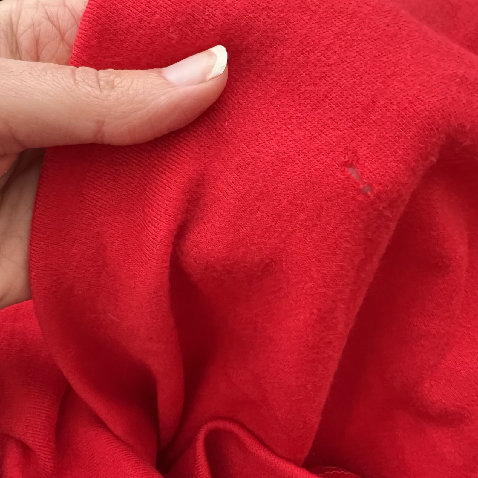 Vintage Red Sweater Dress Holiday Christmas Solid sz 4/6 Nipon 1980s Batwing