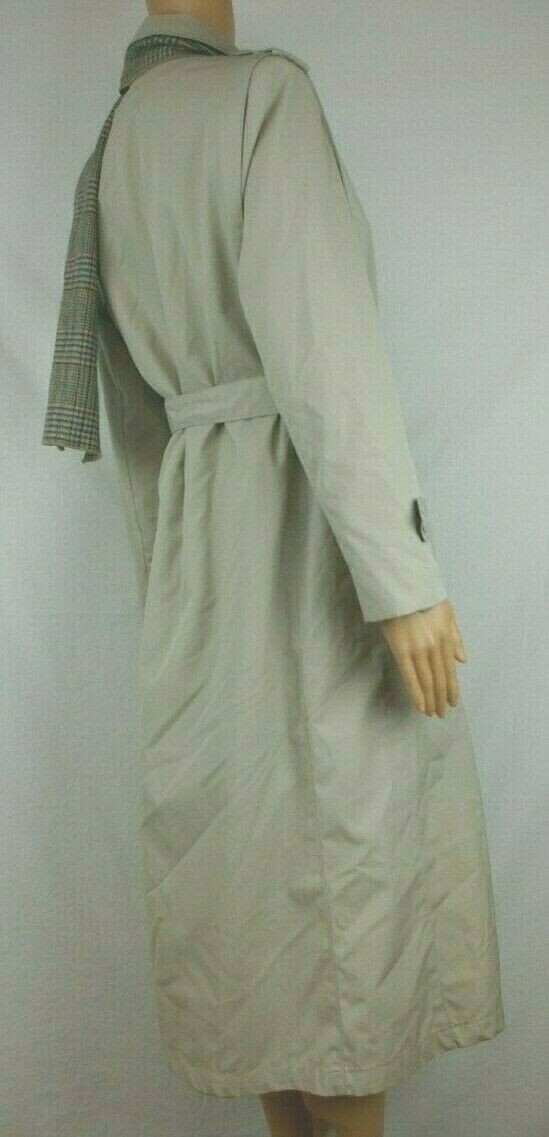 Townhouse Khaki Trench Coat Removable Wool Blend Liner and Scarf Women’s Size 6