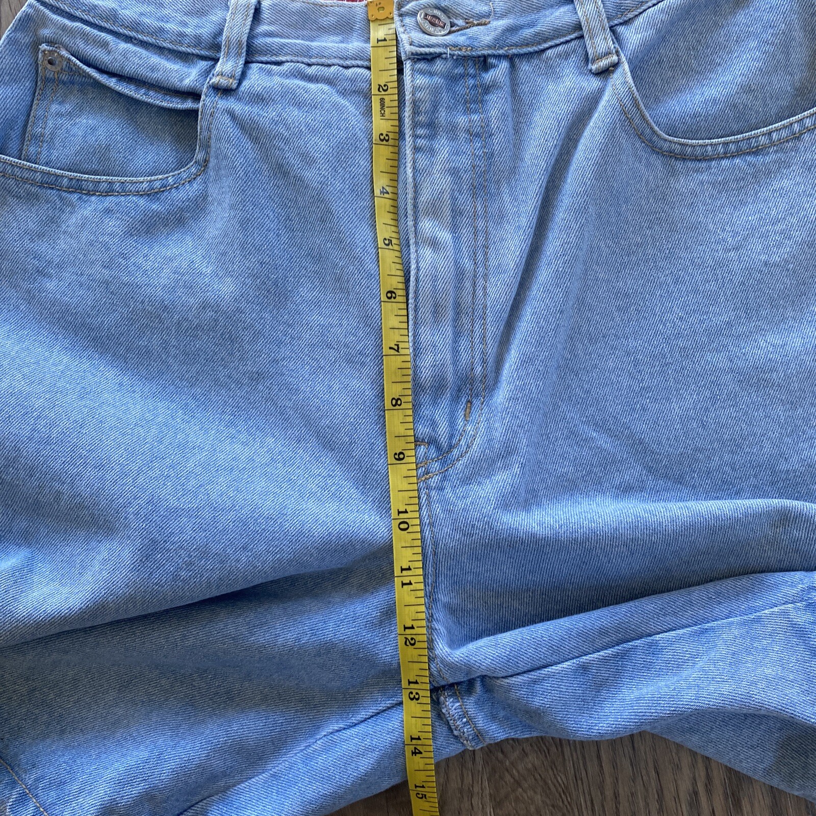 vintage denim mom shorts