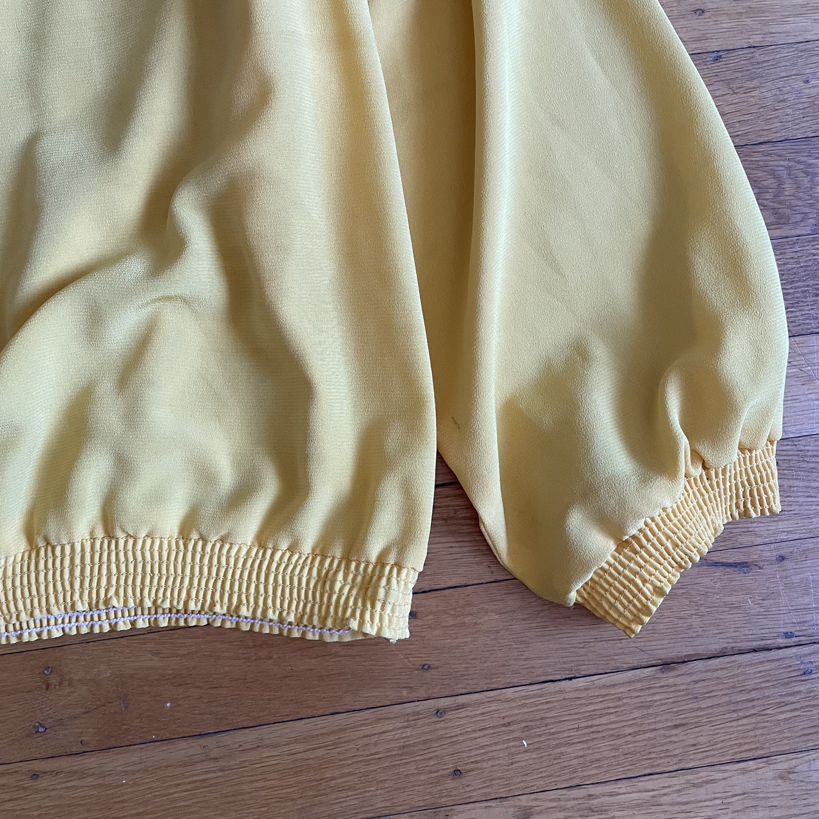 Da-Rue of California 80s Yellow Polyester Button Shirt Womens 12 Vintage