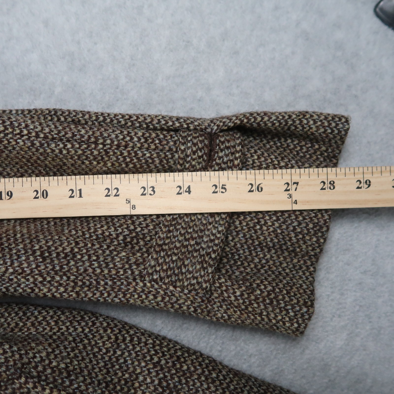 Vintage Orvis Women’s Harris Tweed Peacoat Trench Coat Long Jacket Belted Sz 10