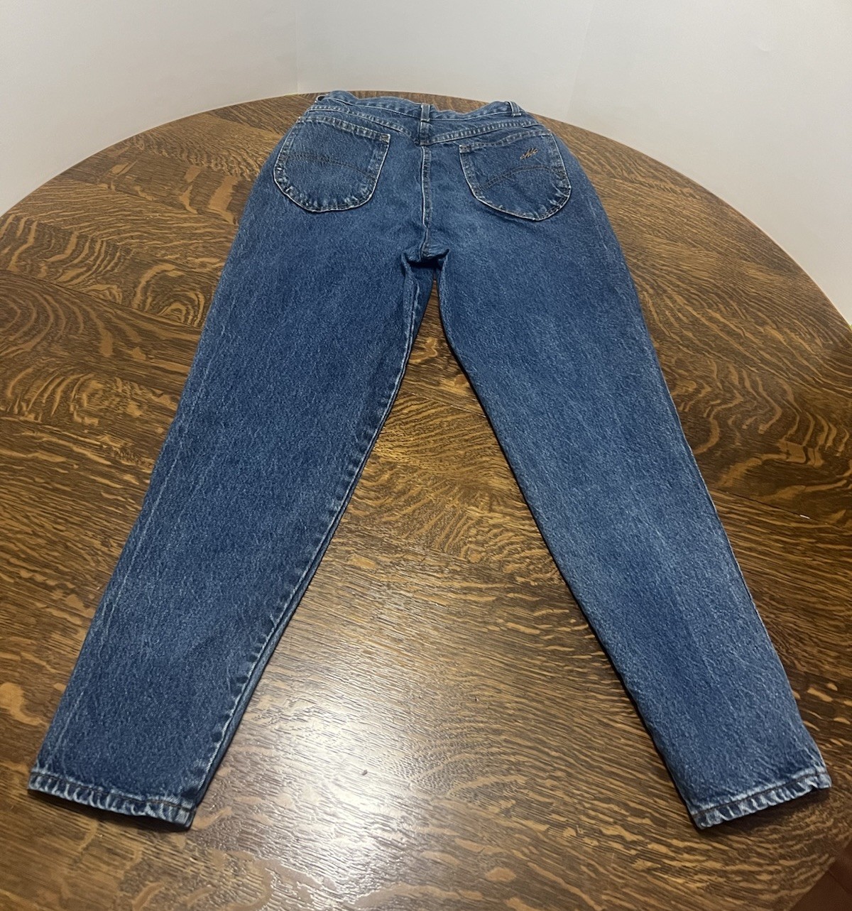 Vintage Chic Jeans Womens 12 High Rise Tapered USA Made 80s YKK Mom Fit Denim