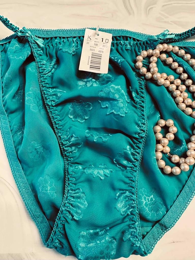 CHIC by H.I.S. Vintage String Sheer Green Bikini Panty Panties – NEW size 8