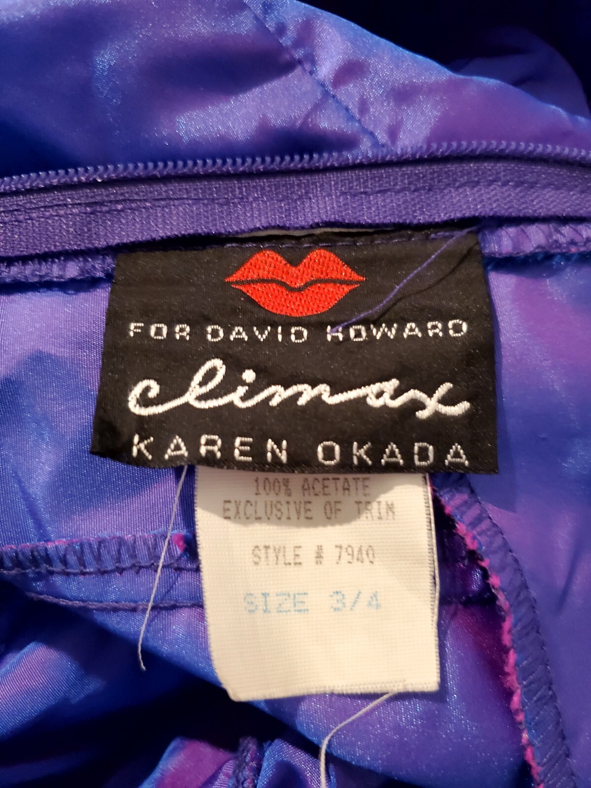 Vntg Karen Okada For David Howard Climax Purple Mini Dress Sweetheart Ruched 3/4