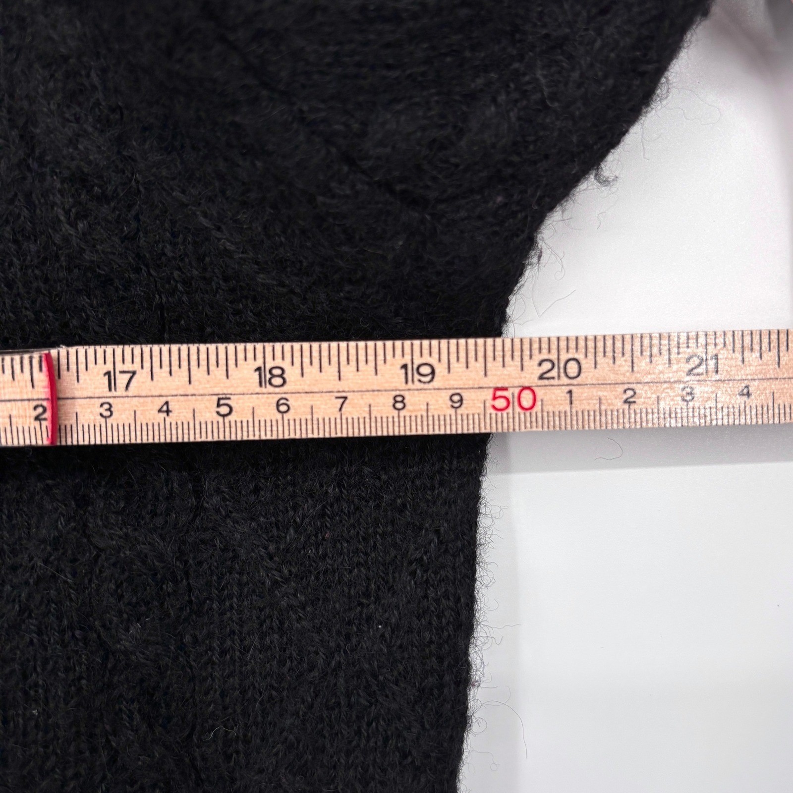 Vintage LL Bean Cardigan Alpaca Wool Cable Knit Button Front Textured Black M