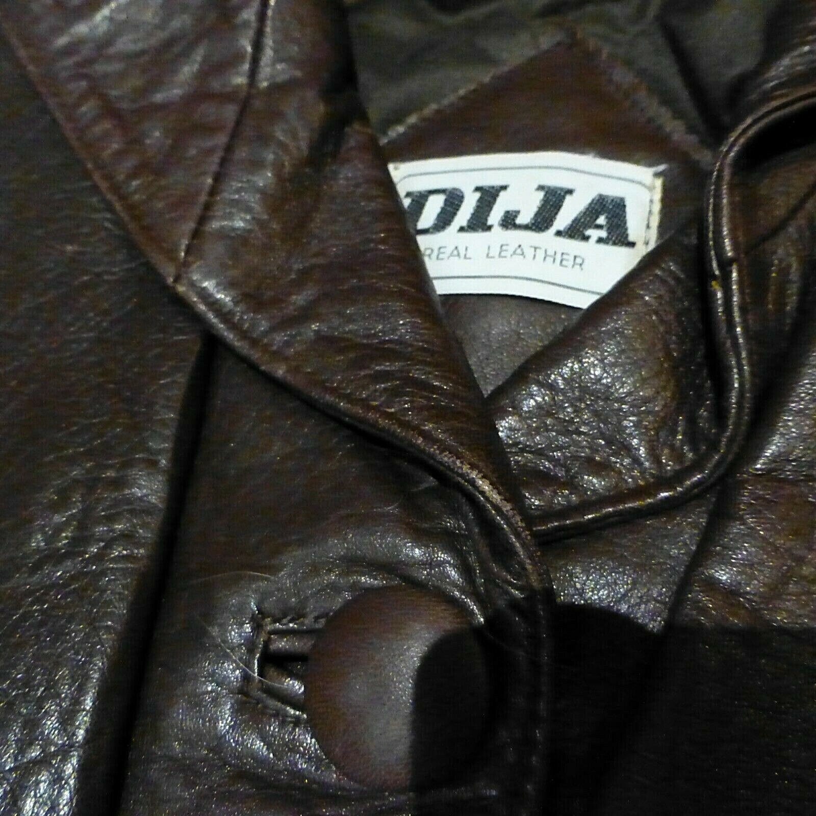 1980 DIJA vintage Dark Chocolate Women’s Genuine Leather jacket UK16, US12, EU44