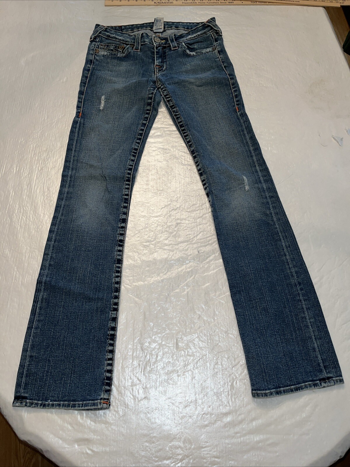 vintage Y2K True Religion Johnny MADE IN USA jeans womens 29 30 32 straight leg
