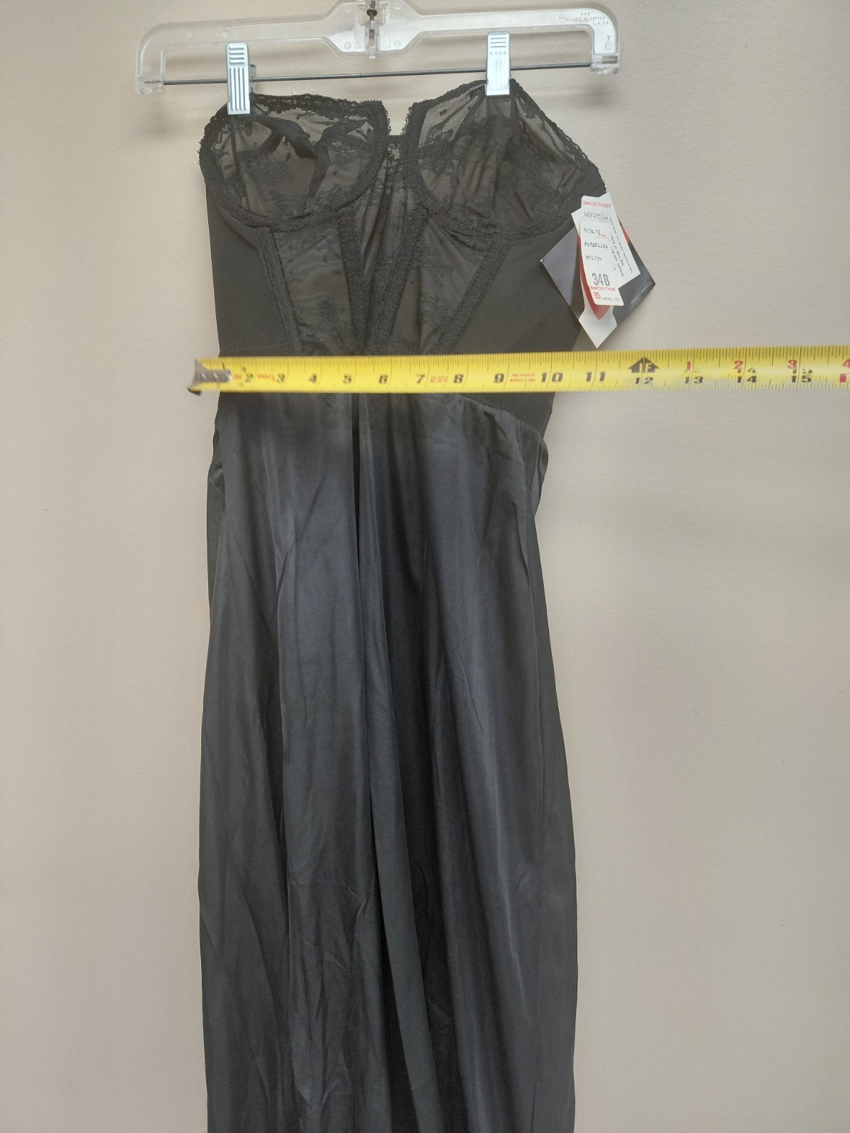 Vintage Backtalk By Smoothie Black Lingerie Dress Size 34B