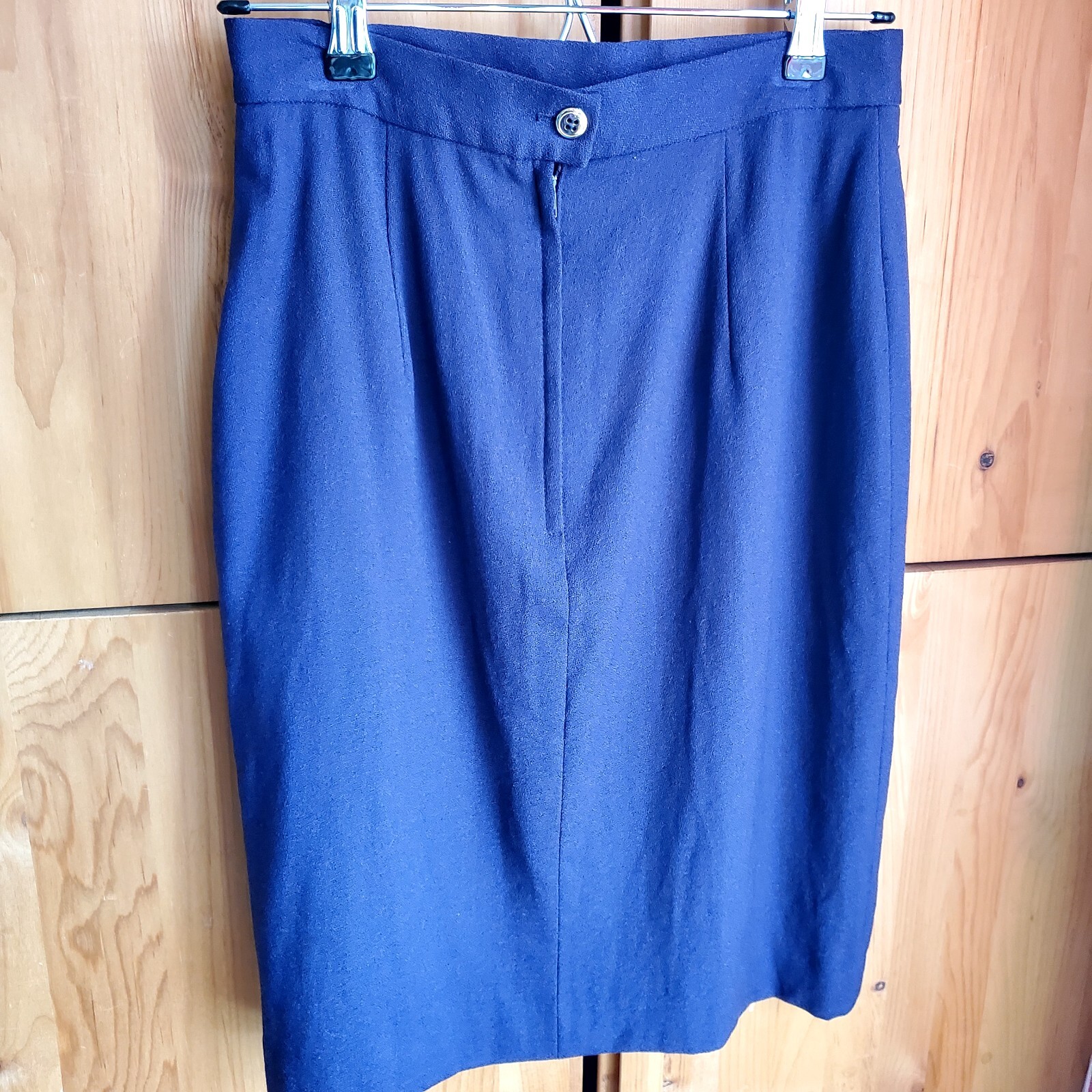 Vintage Mr Jax Purple Wool Pencil Skirt Size Small
