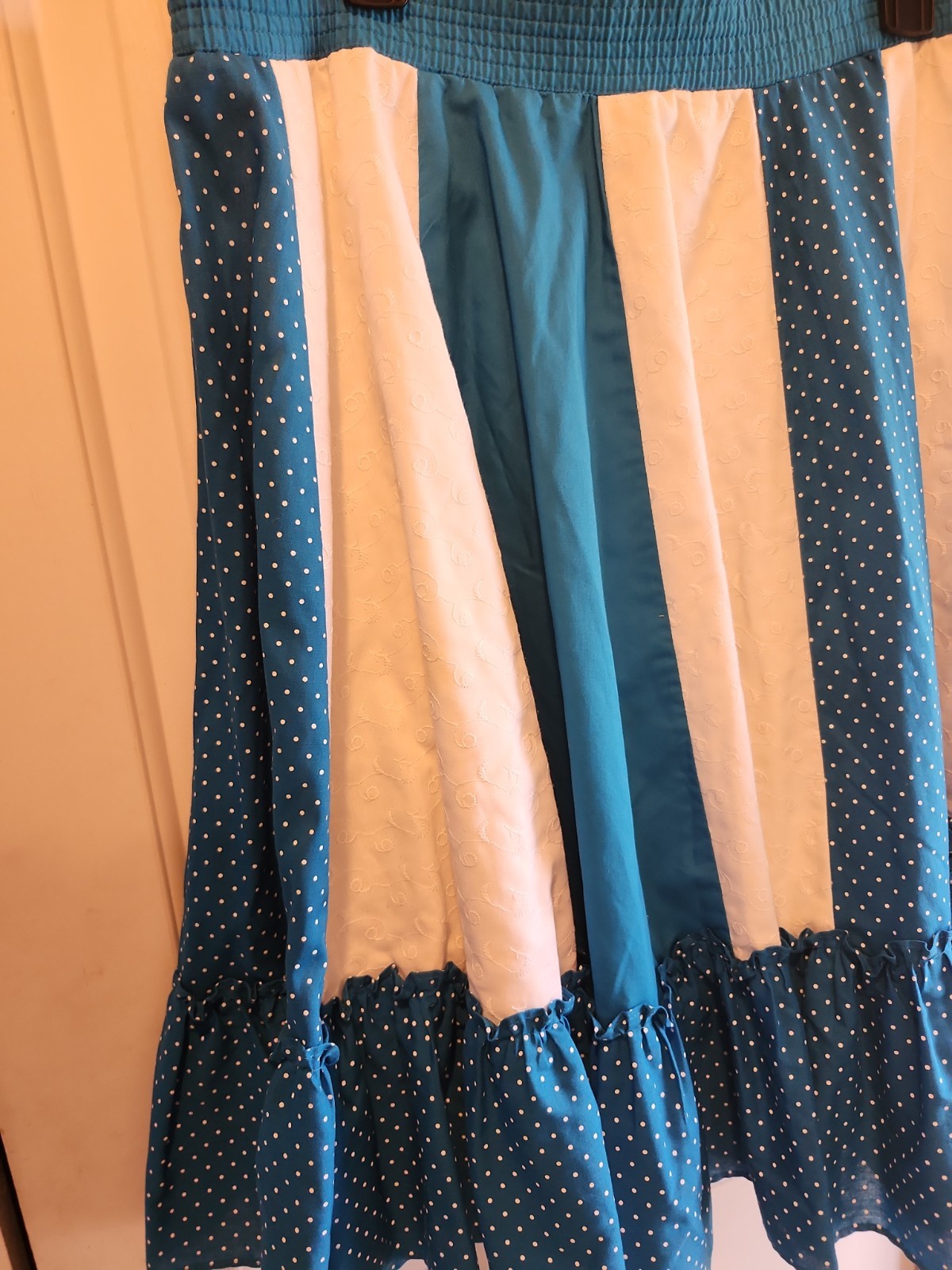 Partners Please! Malco Modes Turquoise Square Dance Skirt Medium & Blouse Large