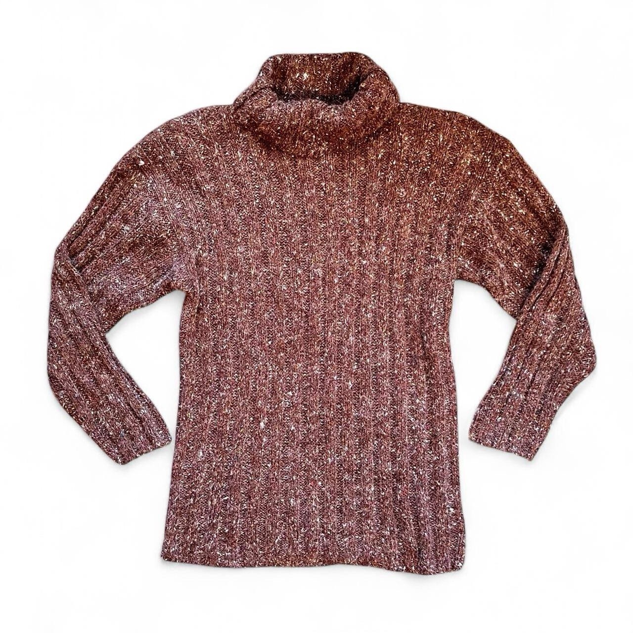 Vintage 80s Forest De Framboise Turtleneck Knit Sweater Womens S Acrylic Angora