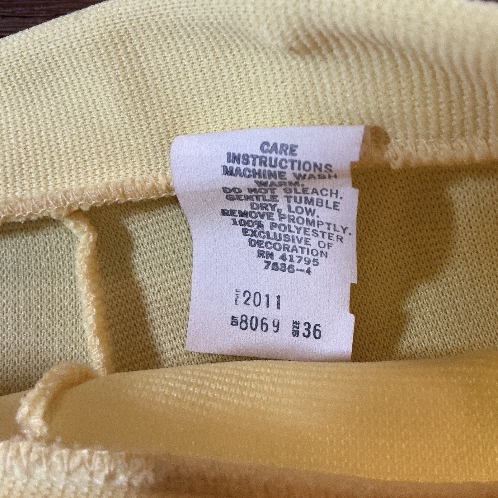 70s VTG First Edition Dallas Yellow Polyester Blazer Skirt Suit Set Size 14 #202