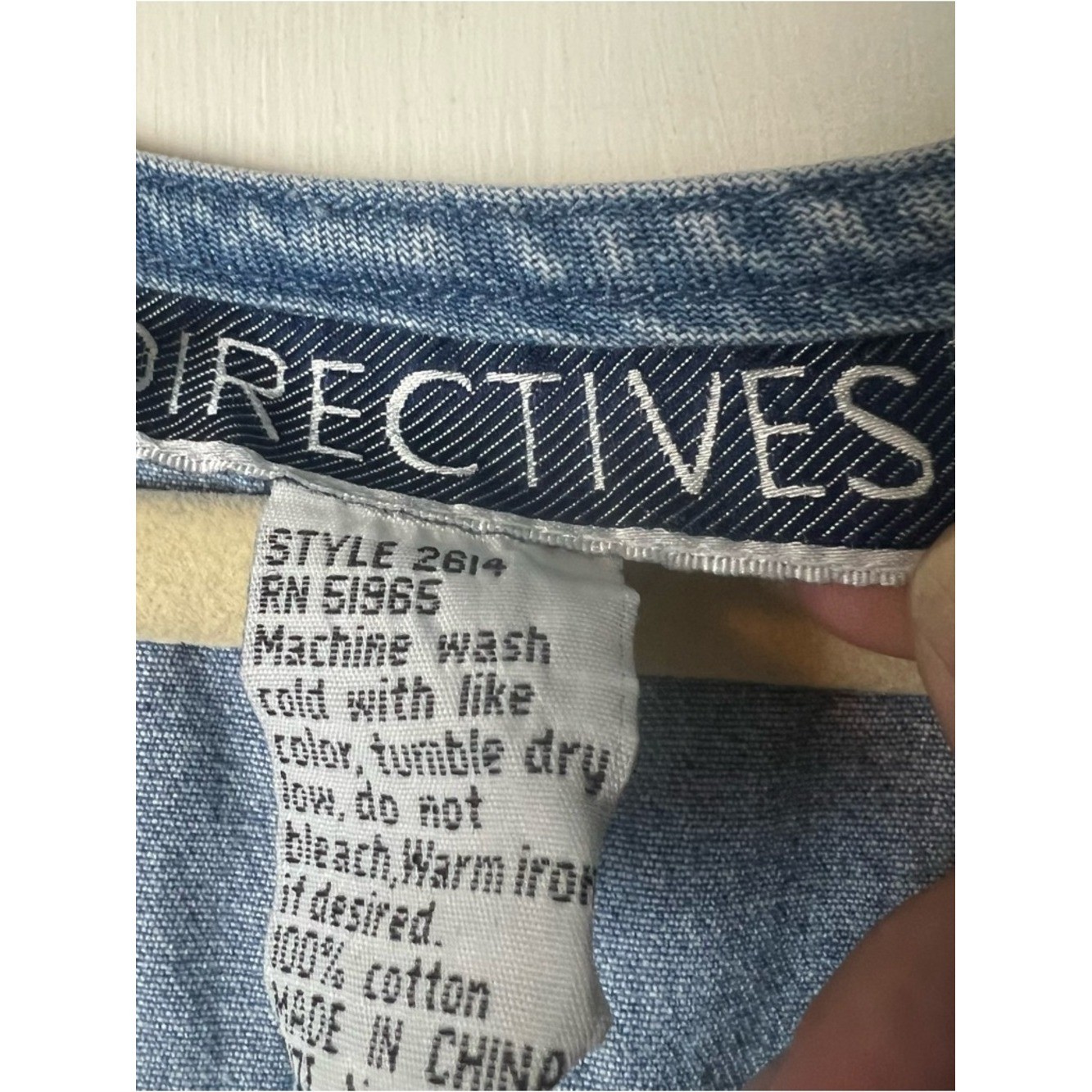 Vtg 90s Directives Denim Mini Pinafore Jumper Dress Button Straps Pockets Sz S