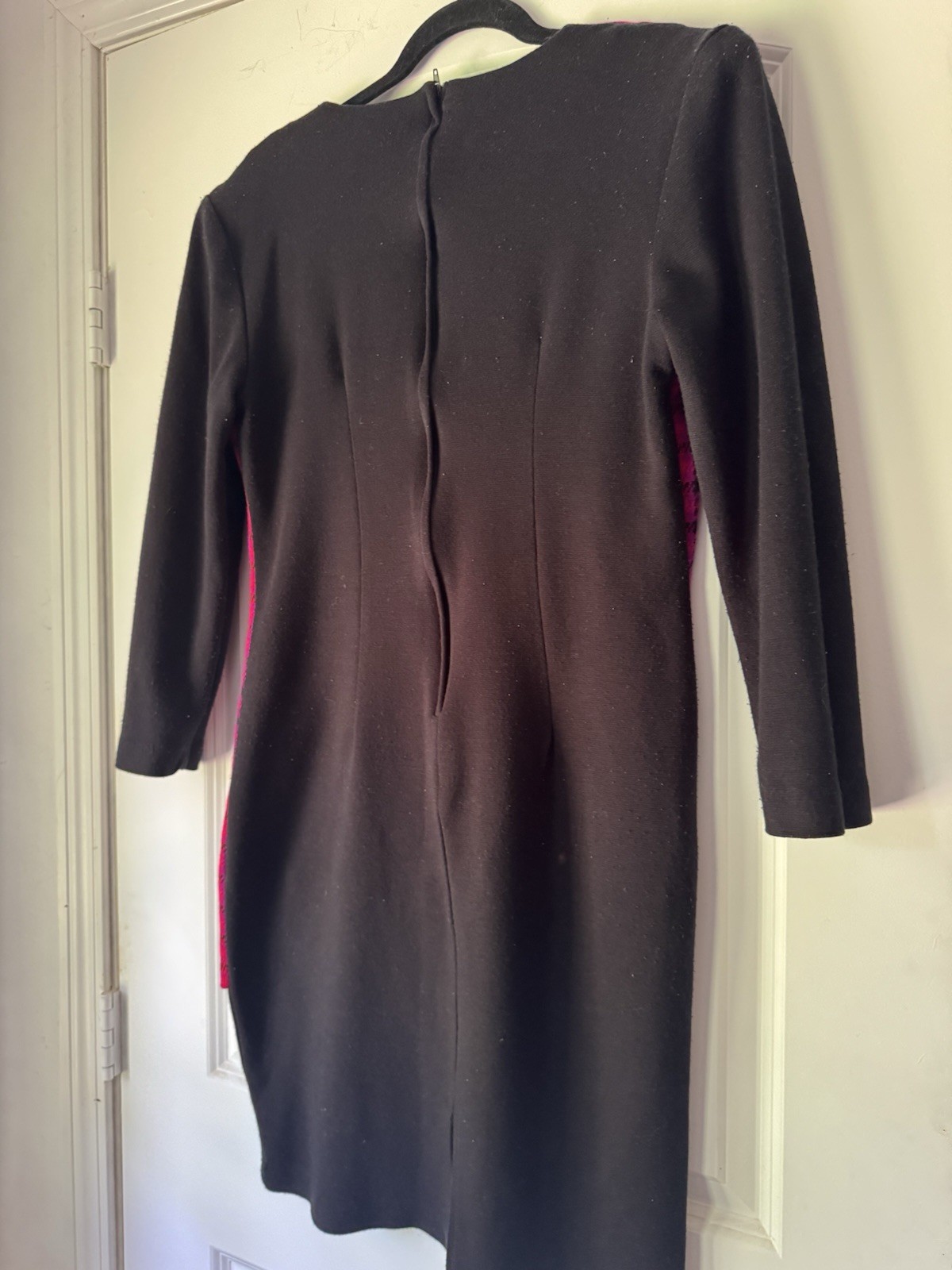 VINTAGE 80s Paquette Too! Long sleeve, Drop waist Pink/Black Plaid Dress, sz 8