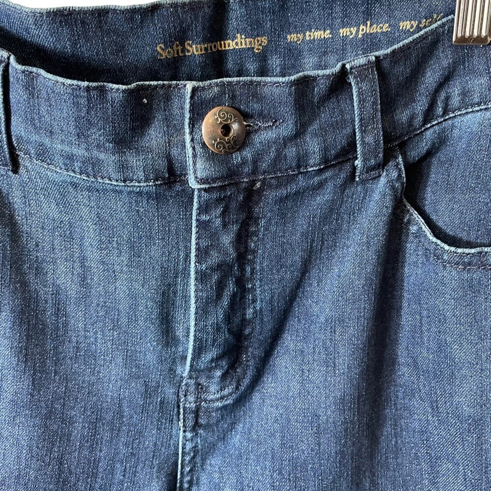 Soft Surroundings Dark Wash Straight Leg Jeans Size 8P