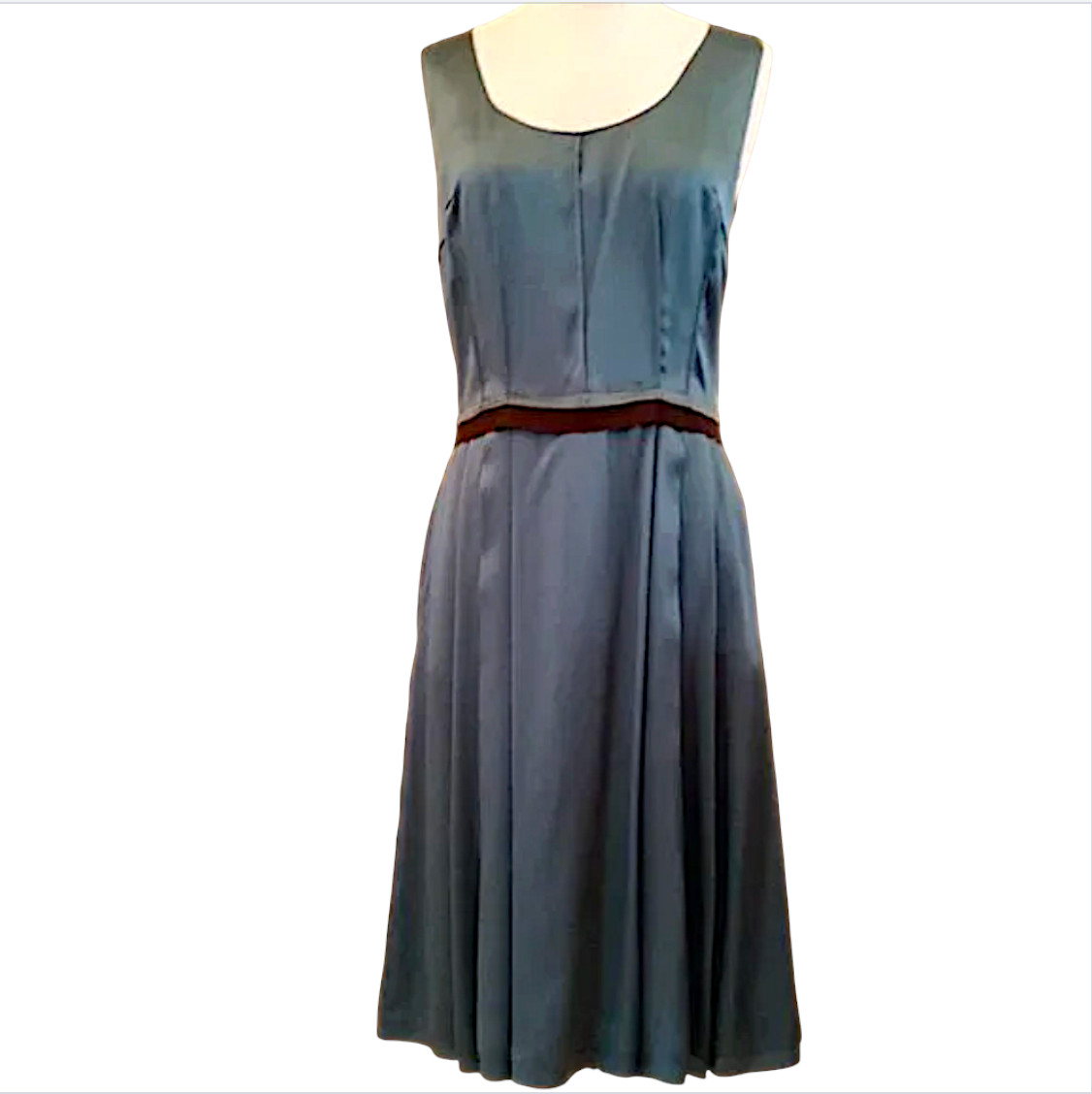 Dolce & Gabbana Vintage Teal Silk Dress Italy Sz 42 (US 4-6 S/M) ($1995)