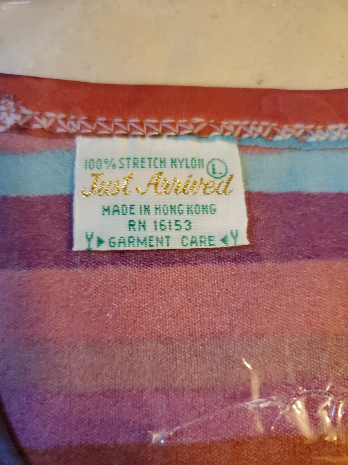 Vintage Original Rare Just Arrived Long Sleeve T-Shirt sz Lg. Stretch Nylon NOS