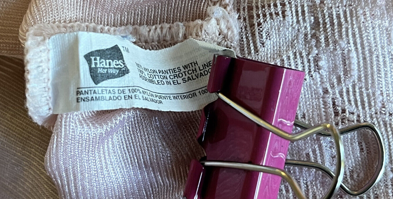 HANES 9/2XL Mauve Silky Smooth Semi Sheer Nylon Full Brief Panties VTG #06