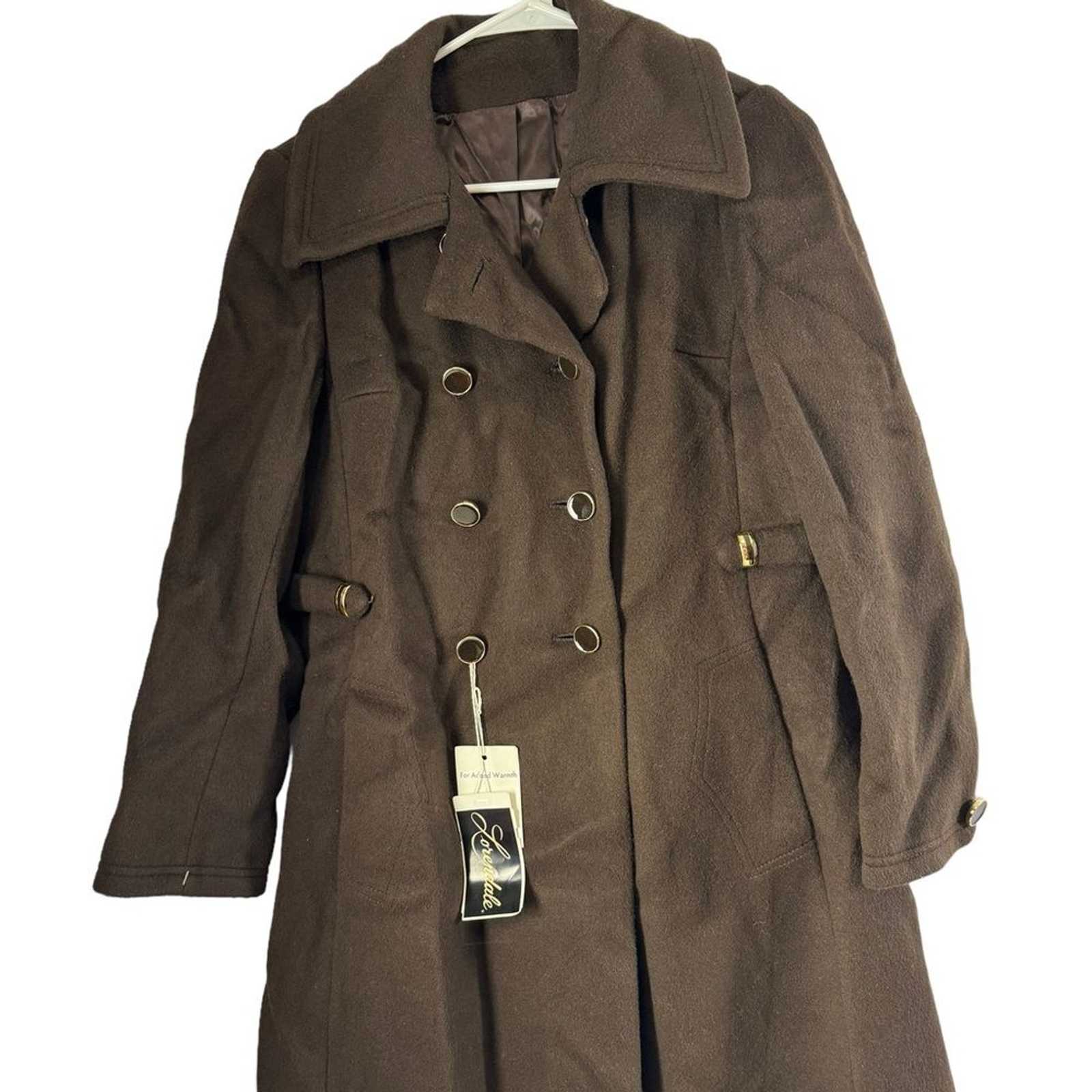 Vintage Lorendale 100% wool double breasted coat – size 6 New with tag
