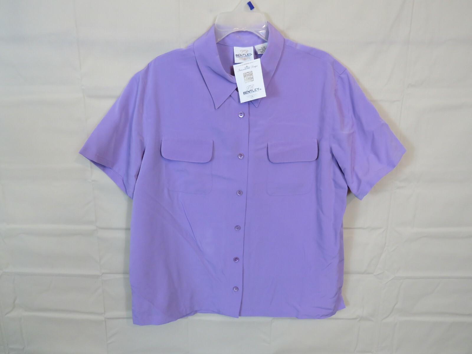 NOS Vintage Shirt Bentley lavender purple Large with tags