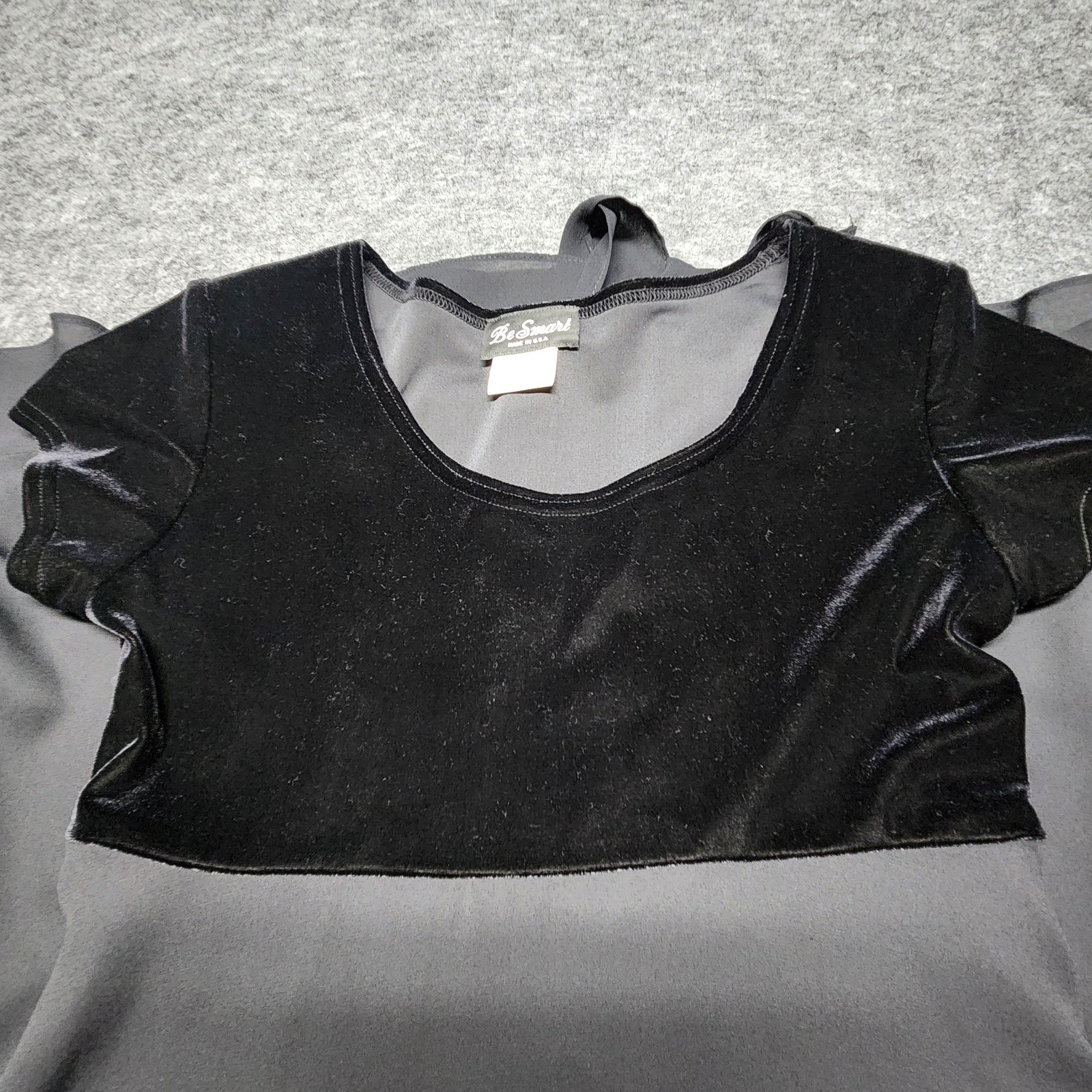Be Smart Vintage Velvet Bodice Chiffon Babydoll 90s Whimsigoth Y2K Dress 5/6