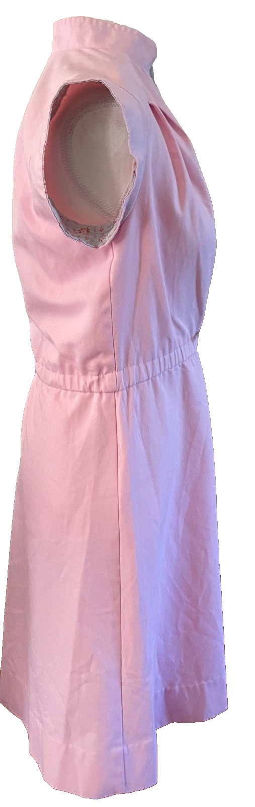 Scharade for Katies Dress VINTAGE Size 12 / 14 Pink Drawstring Buttons Zip F&F