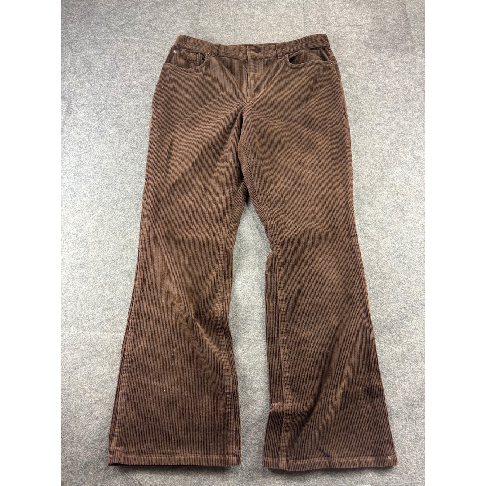 L.L. Bean Brown Corduroy Flared Pants Womens 12 VTG Granola Fall Gilmore Girls